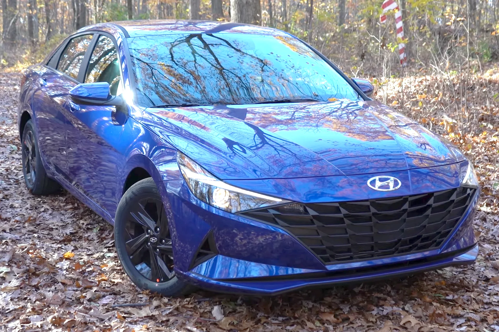 A current-generation Hyundai Elantra (CN7) sedan, the car this car camping setup guide is built around.