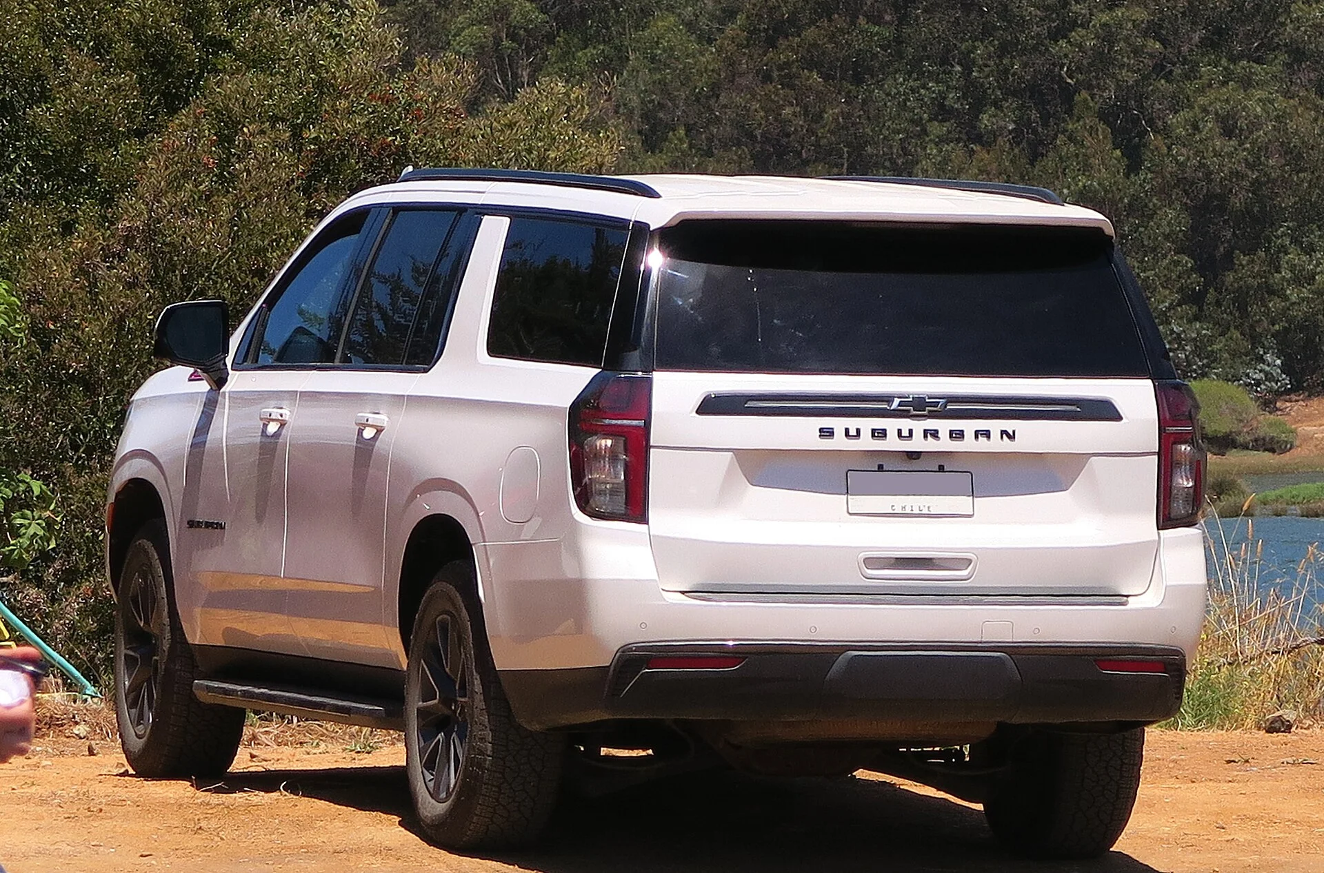 Chevy Suburban Z71 — a 2022 Suburban, rear three-quarter view