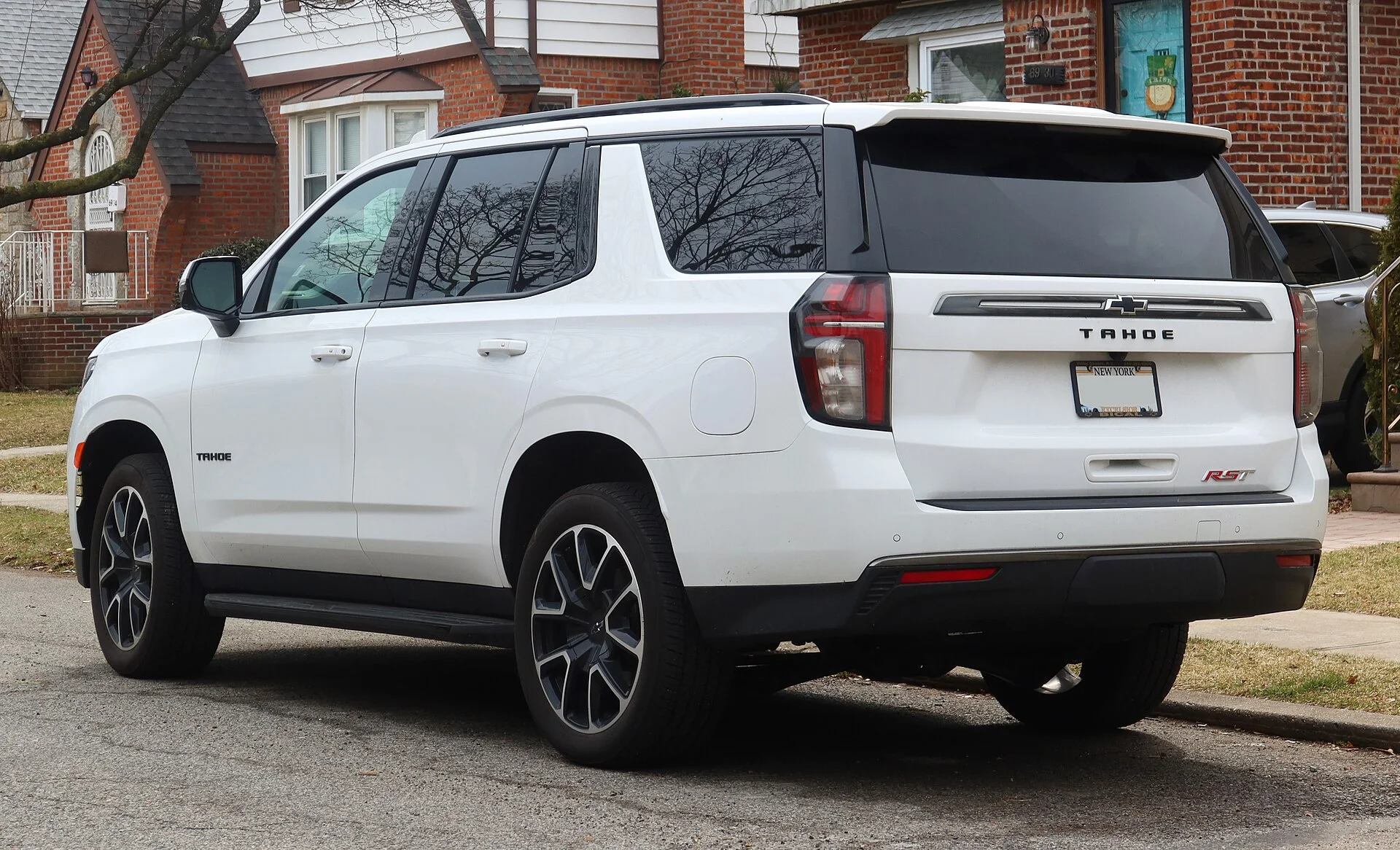 Chevy Tahoe RST rear three-quarter — a current-generation Chevrolet Tahoe