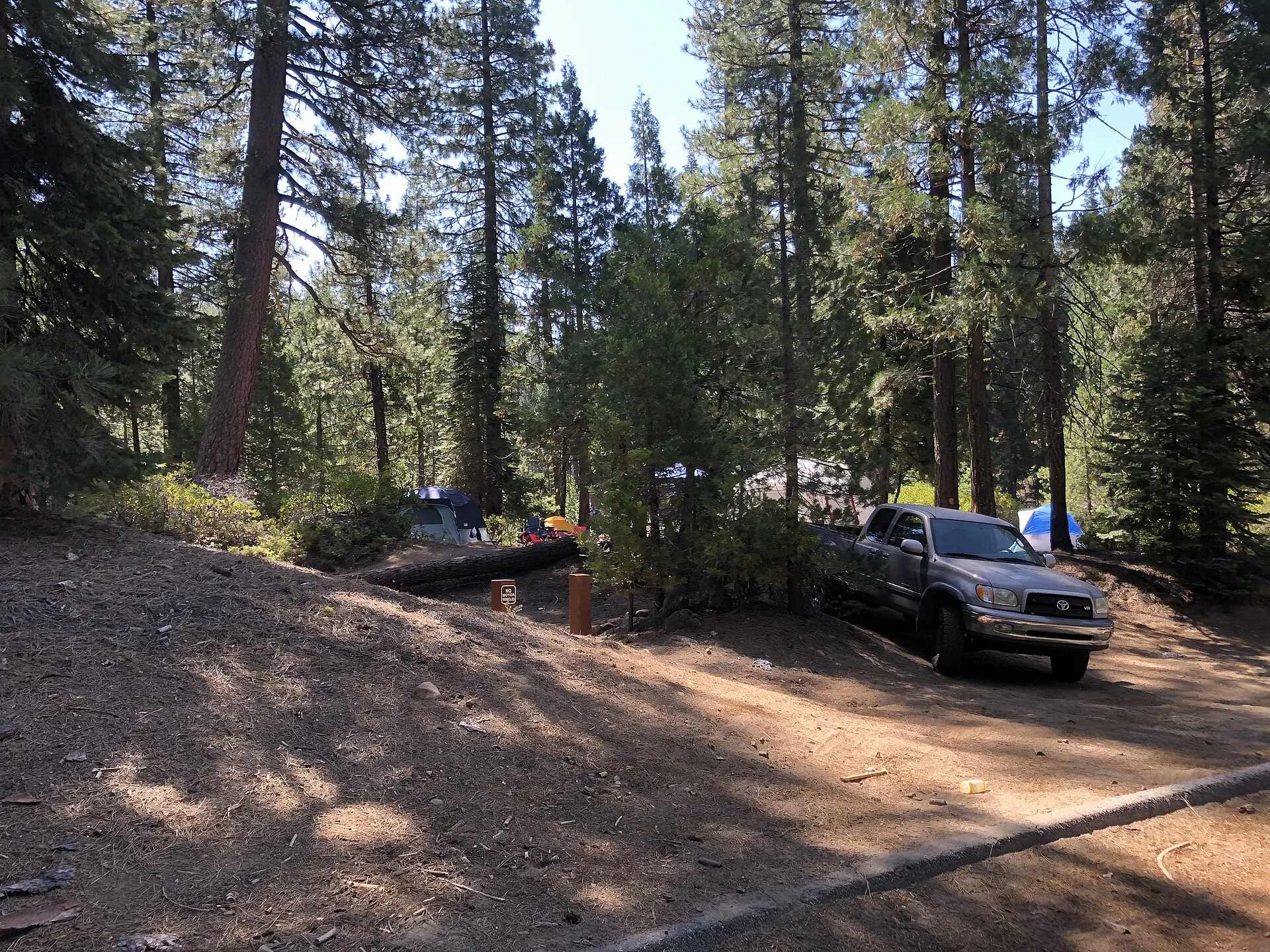 A dispersed car-camping setup, the use case the Cruisecam is built for.