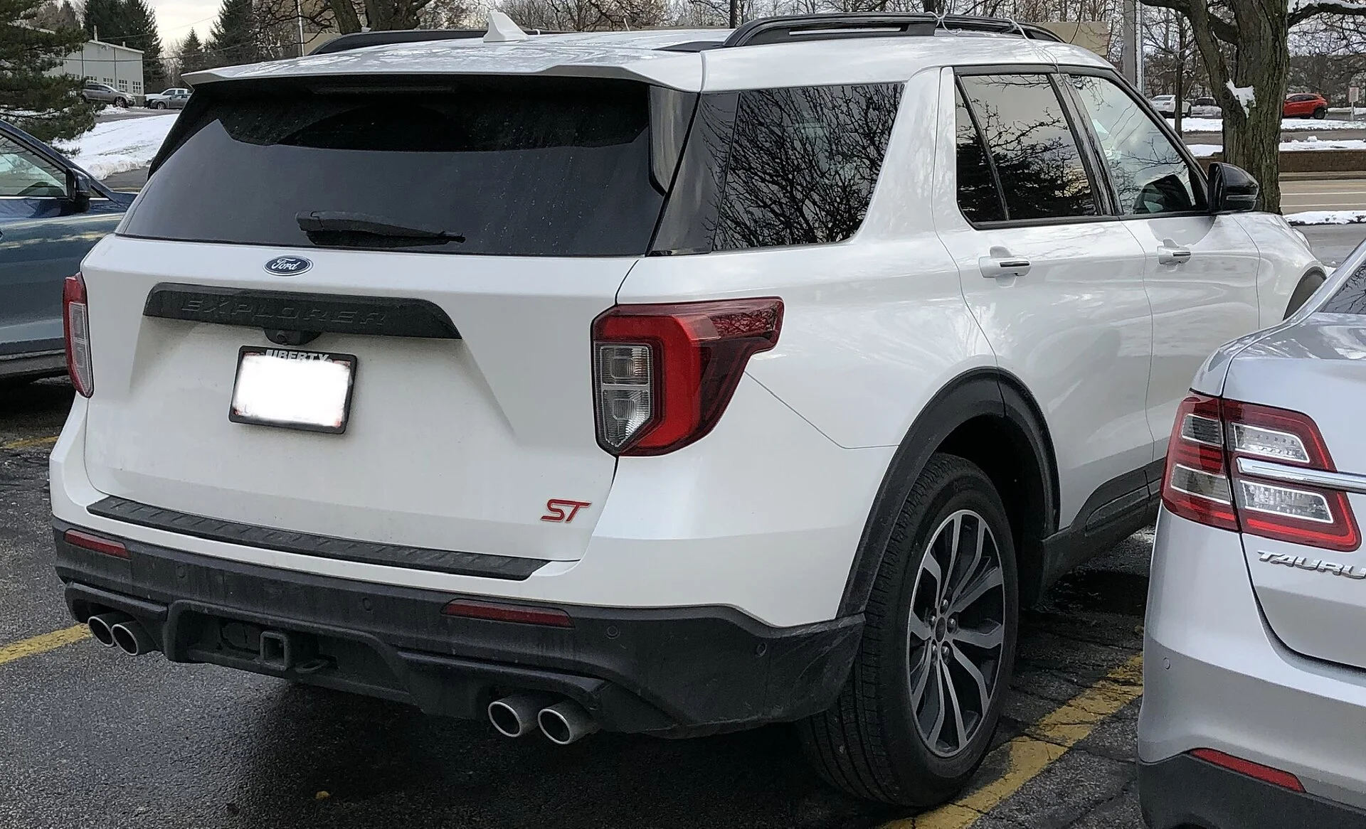 Ford Explorer ST — a 2020 Explorer, rear three-quarter view