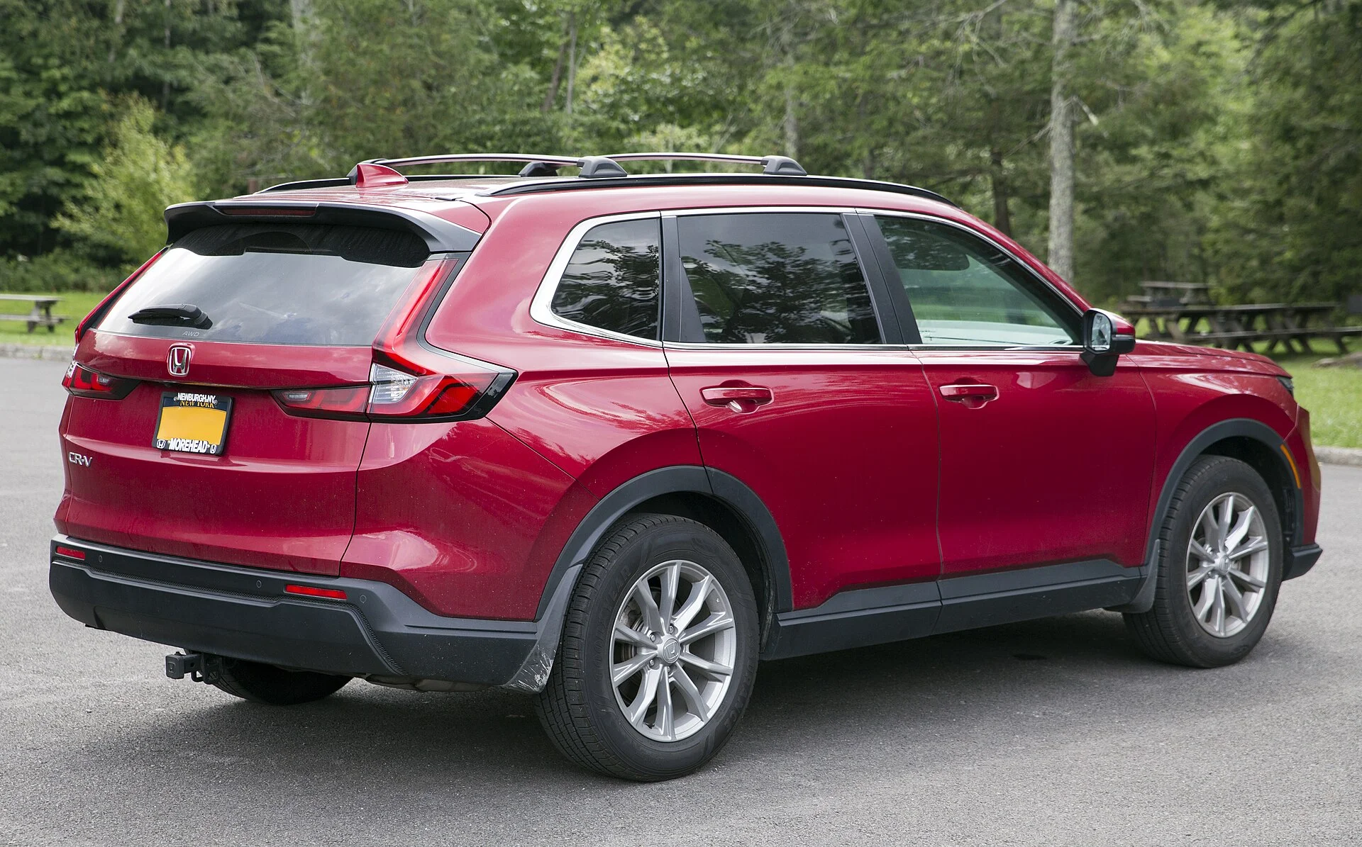 2023 Honda CR-V EX-L 4WD in Radiant Red Metallic, rear right