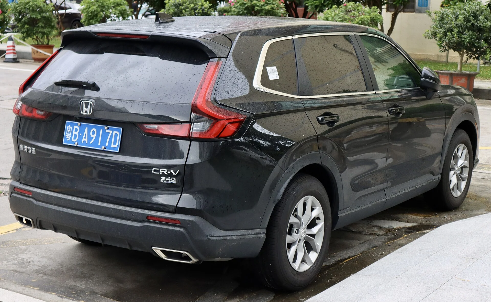 A grey Honda CR-V rear for car camping