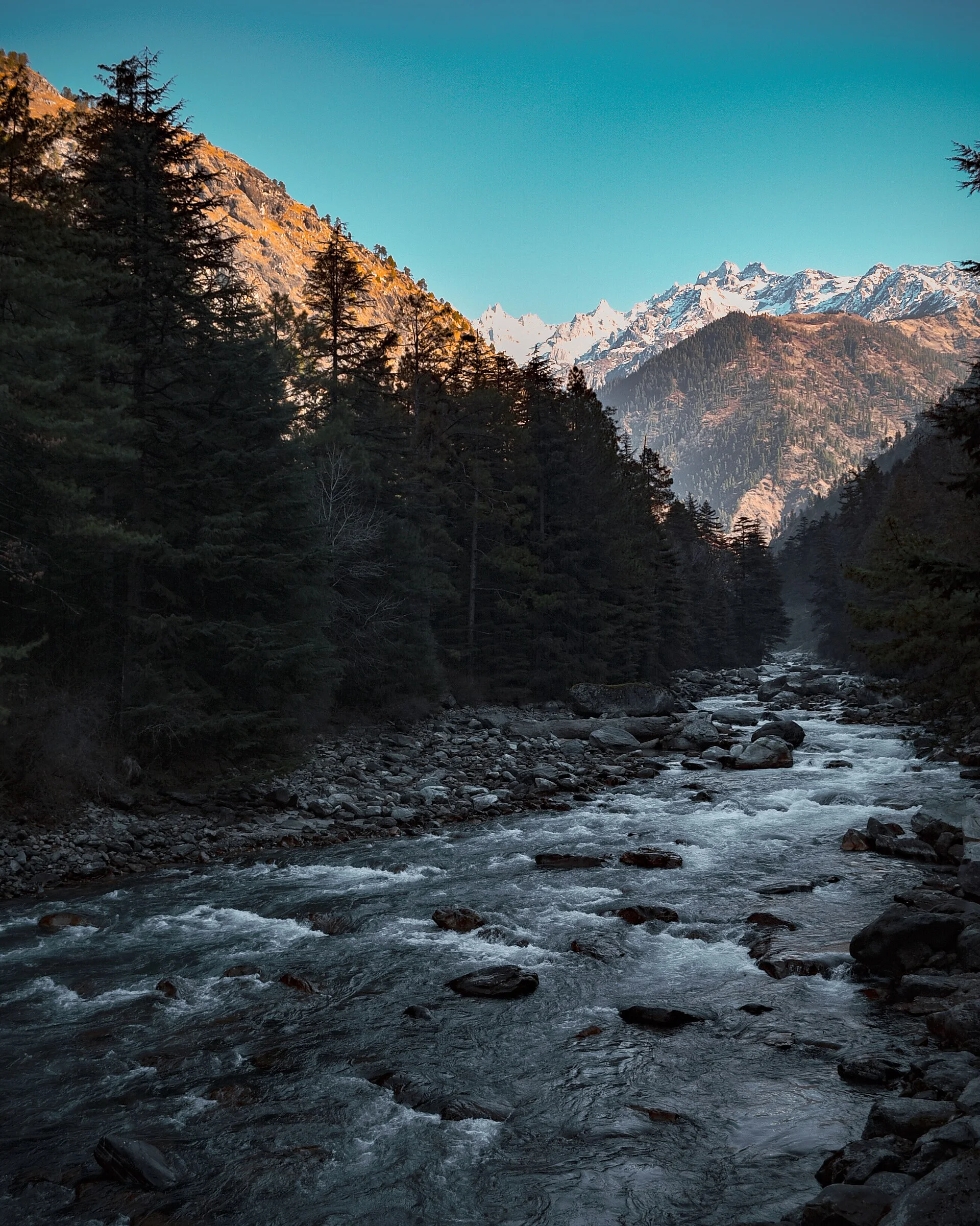 Water stream in Kasol Parvati Valley