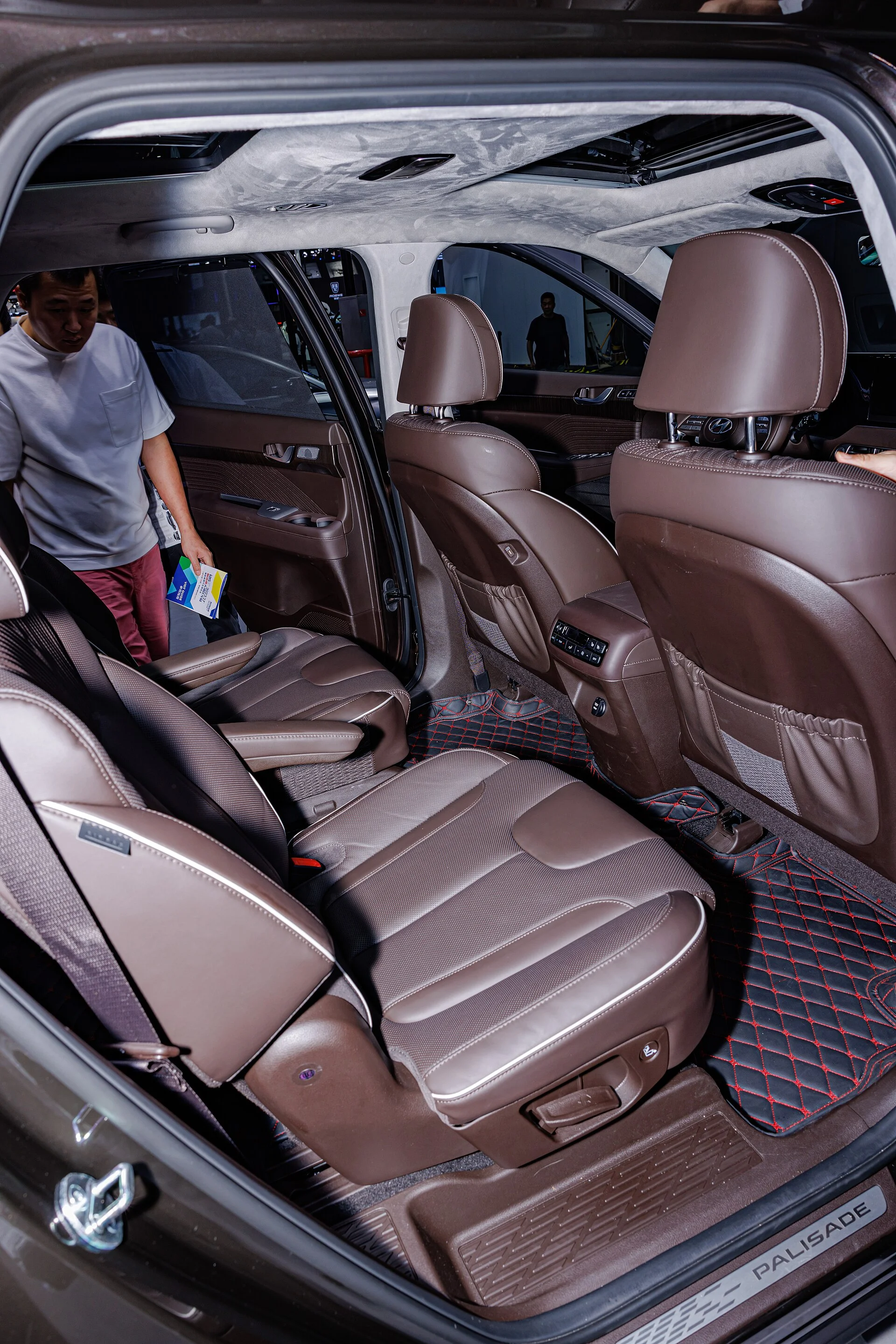 Hyundai Palisade interior — the second-row cabin of a 2023 Palisade