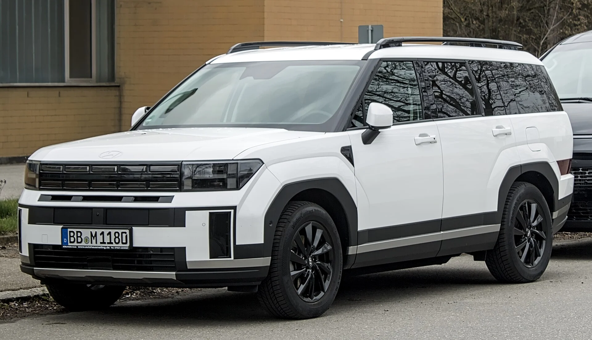 Hyundai Santa Fe — a 2024 Santa Fe, front three-quarter view