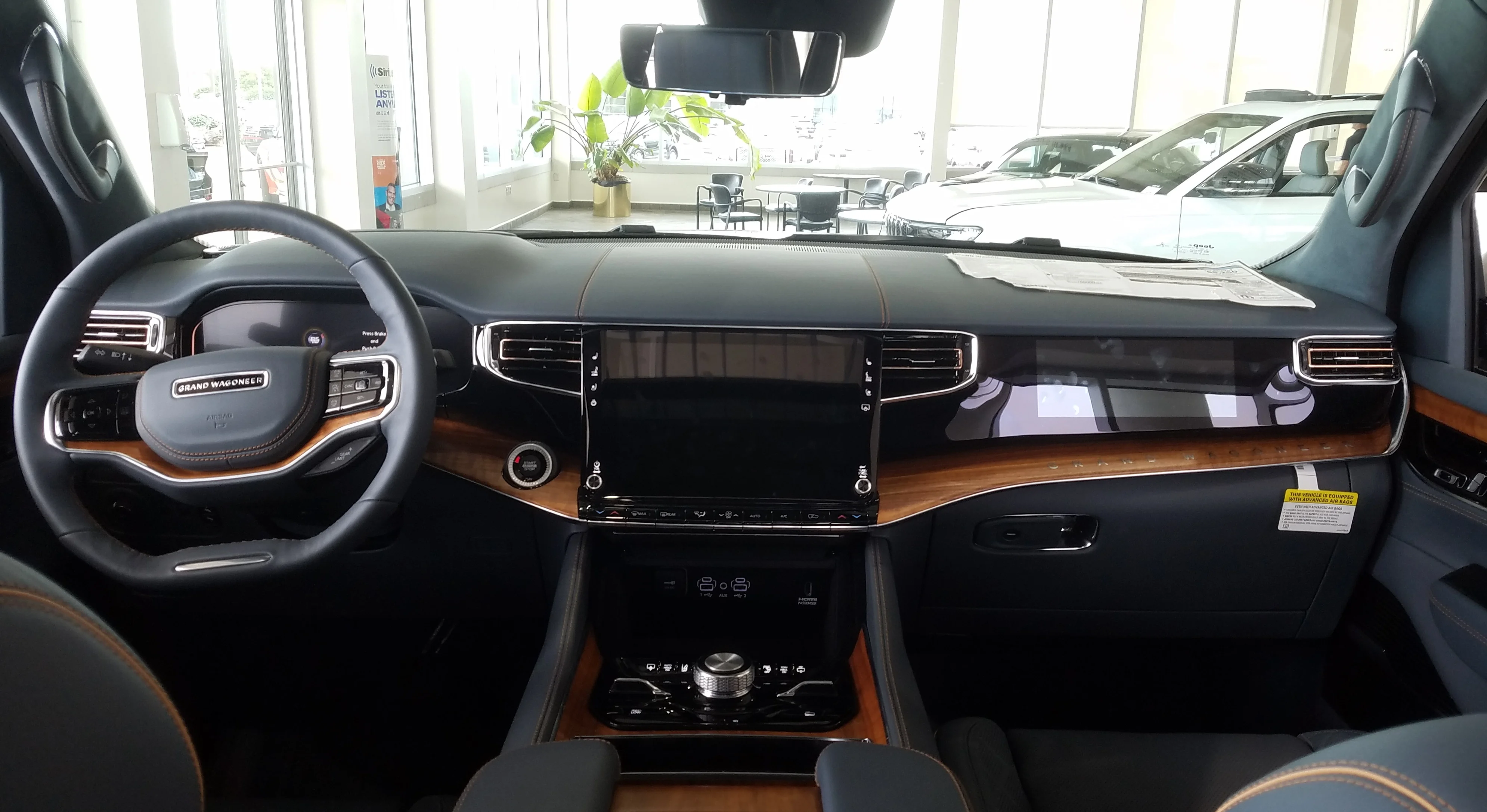 Jeep Wagoneer (WS) dashboard and cabin, the interior of the full-size SUV