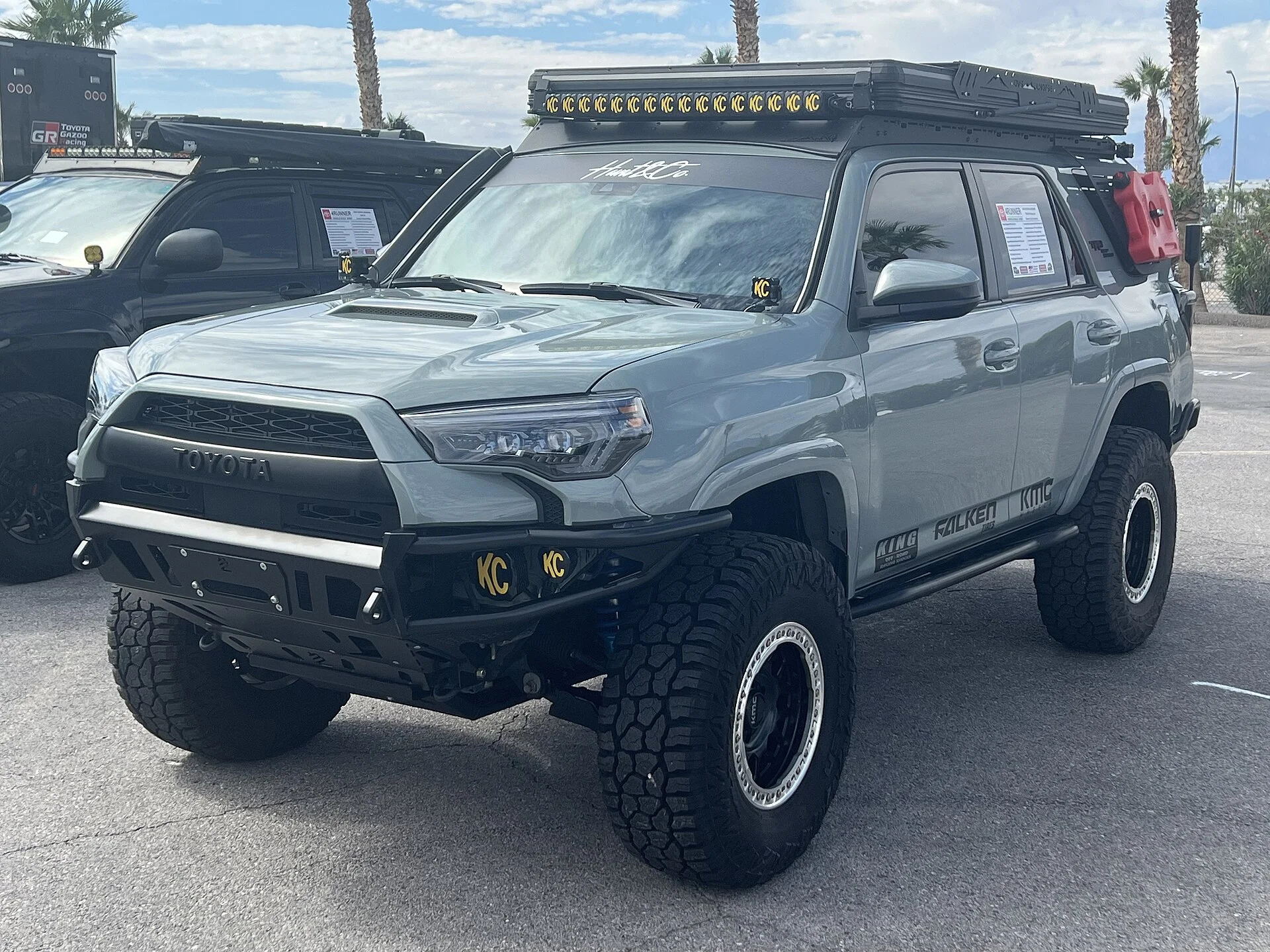Toyota 4Runner TRD Off-Road — a modified 2023 4Runner with aftermarket bumper and roof rack