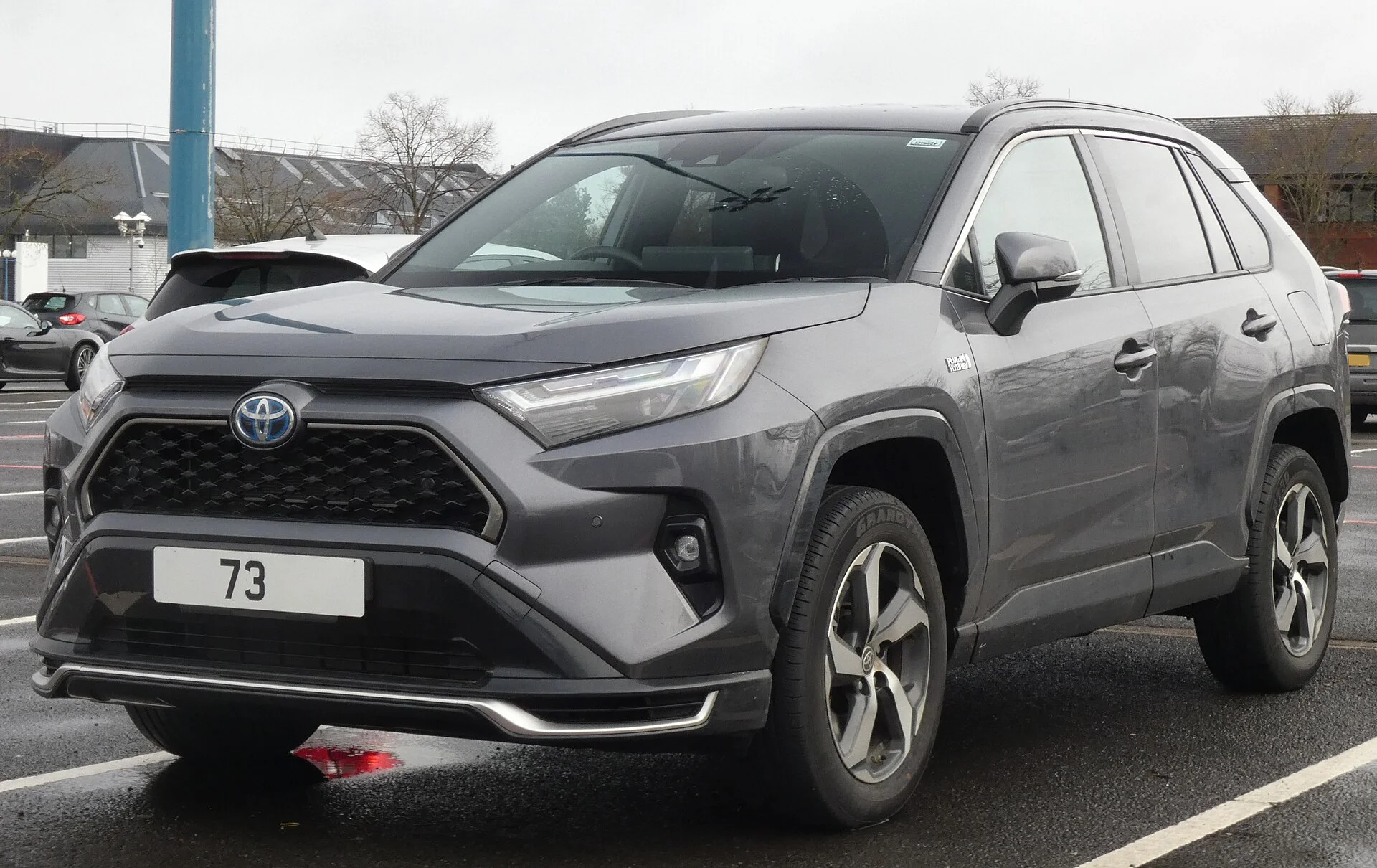 Grey Toyota RAV4 Design plug-in hybrid, front
