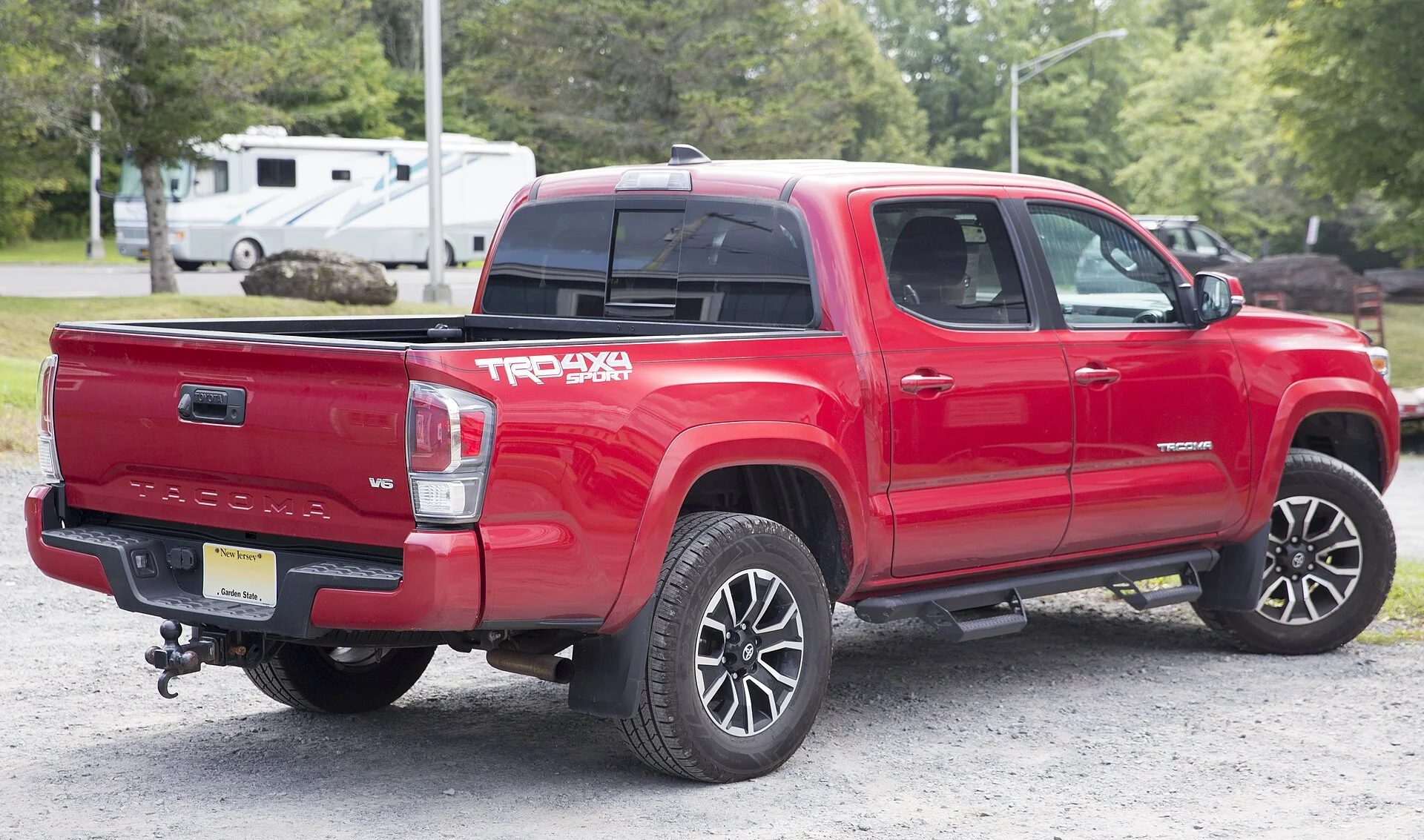 Toyota Tacoma TRD Sport — a 2020 Tacoma, rear three-quarter view