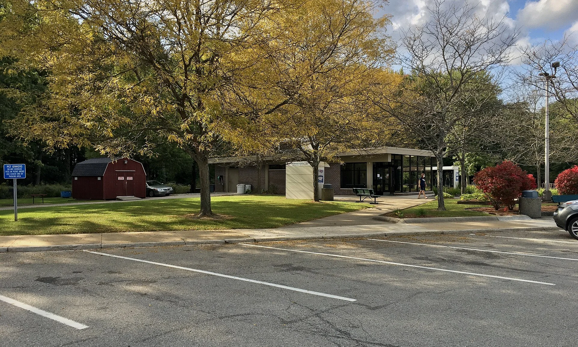 A state highway rest area with overnight parking, the reliably-legal tier for a night in the car