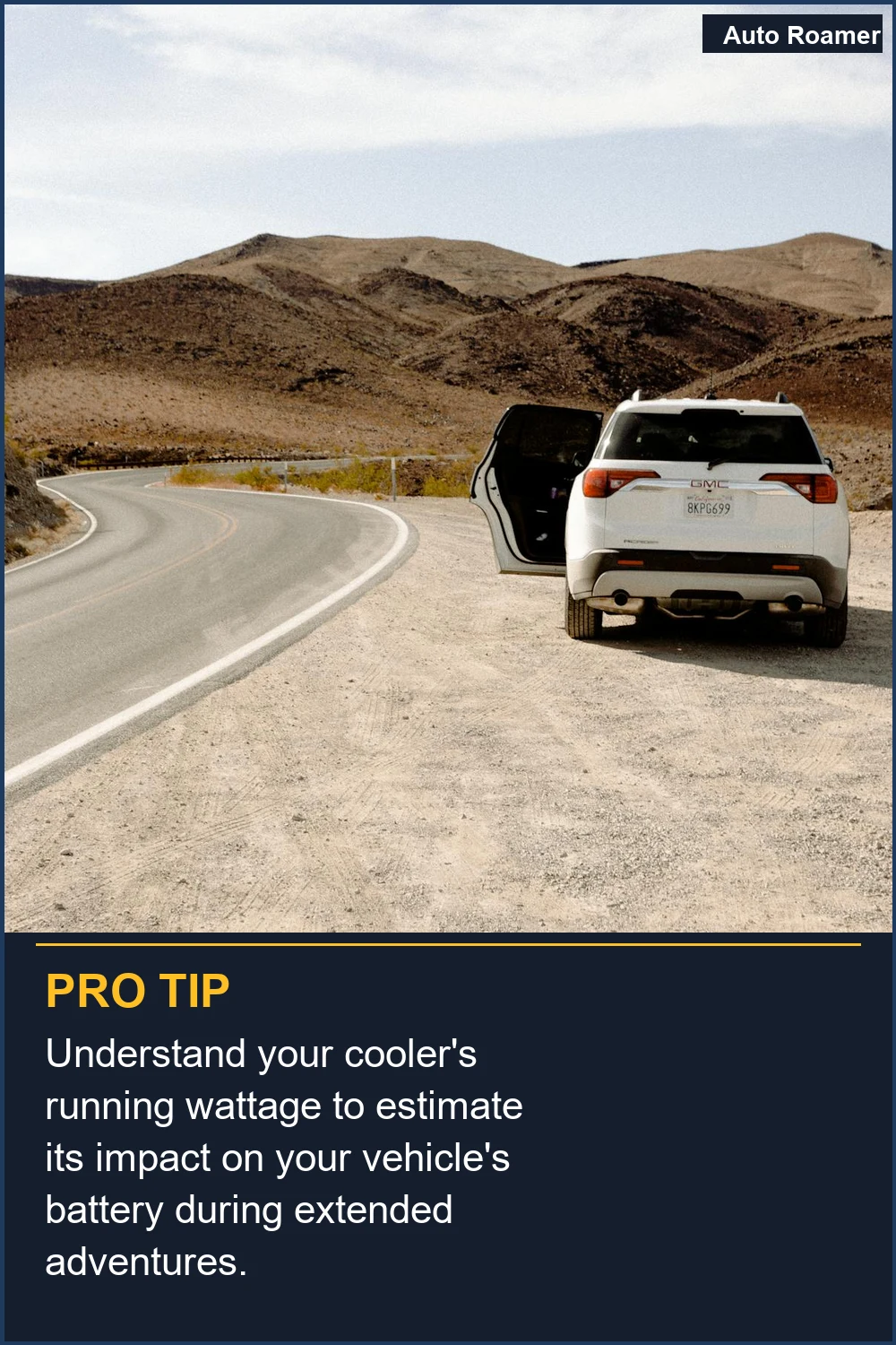 Understand your cooler's running wattage to estimate its impact on your vehicle's battery during extended adventures.