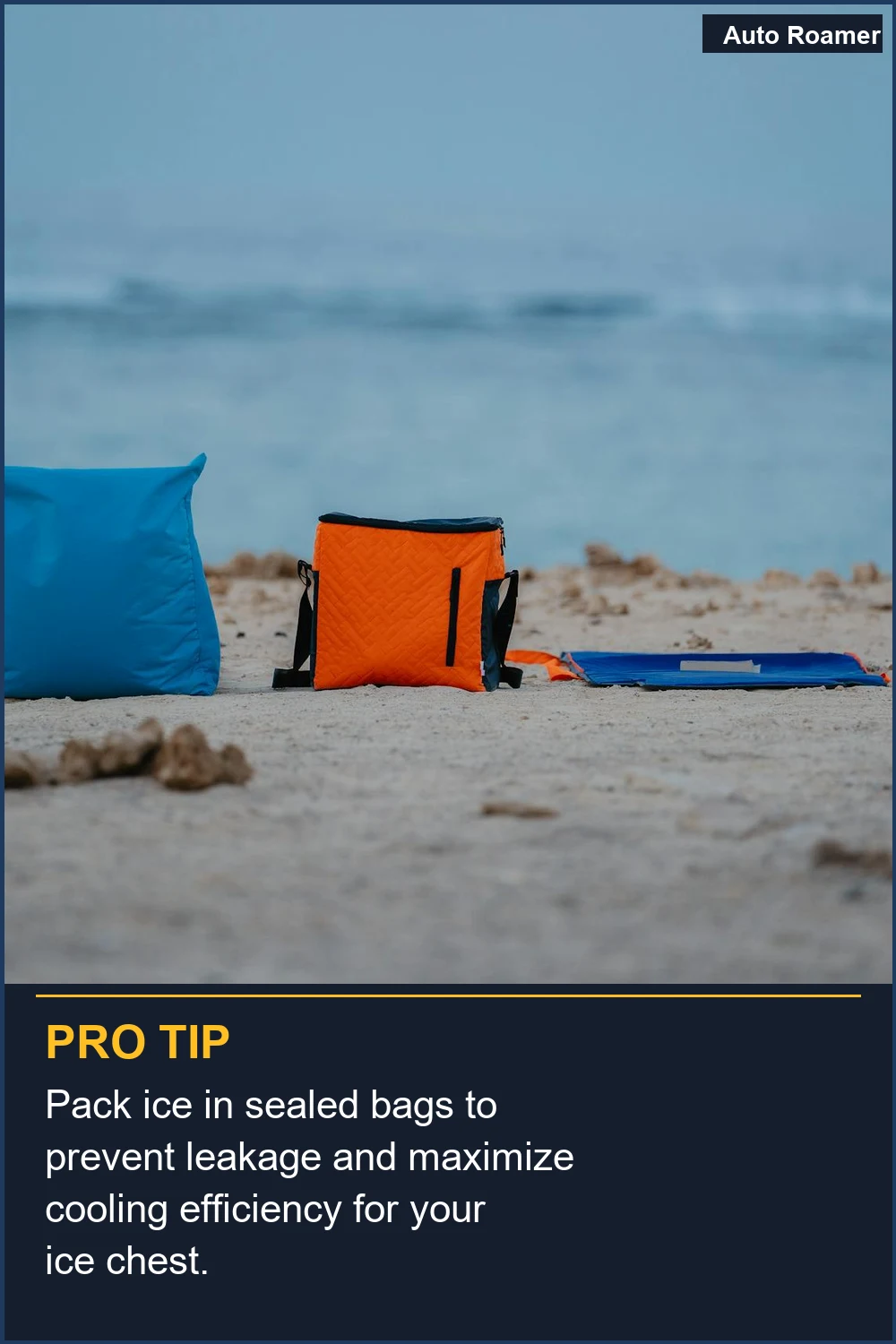 Pack ice in sealed bags to prevent leakage and maximize cooling efficiency for your ice chest.