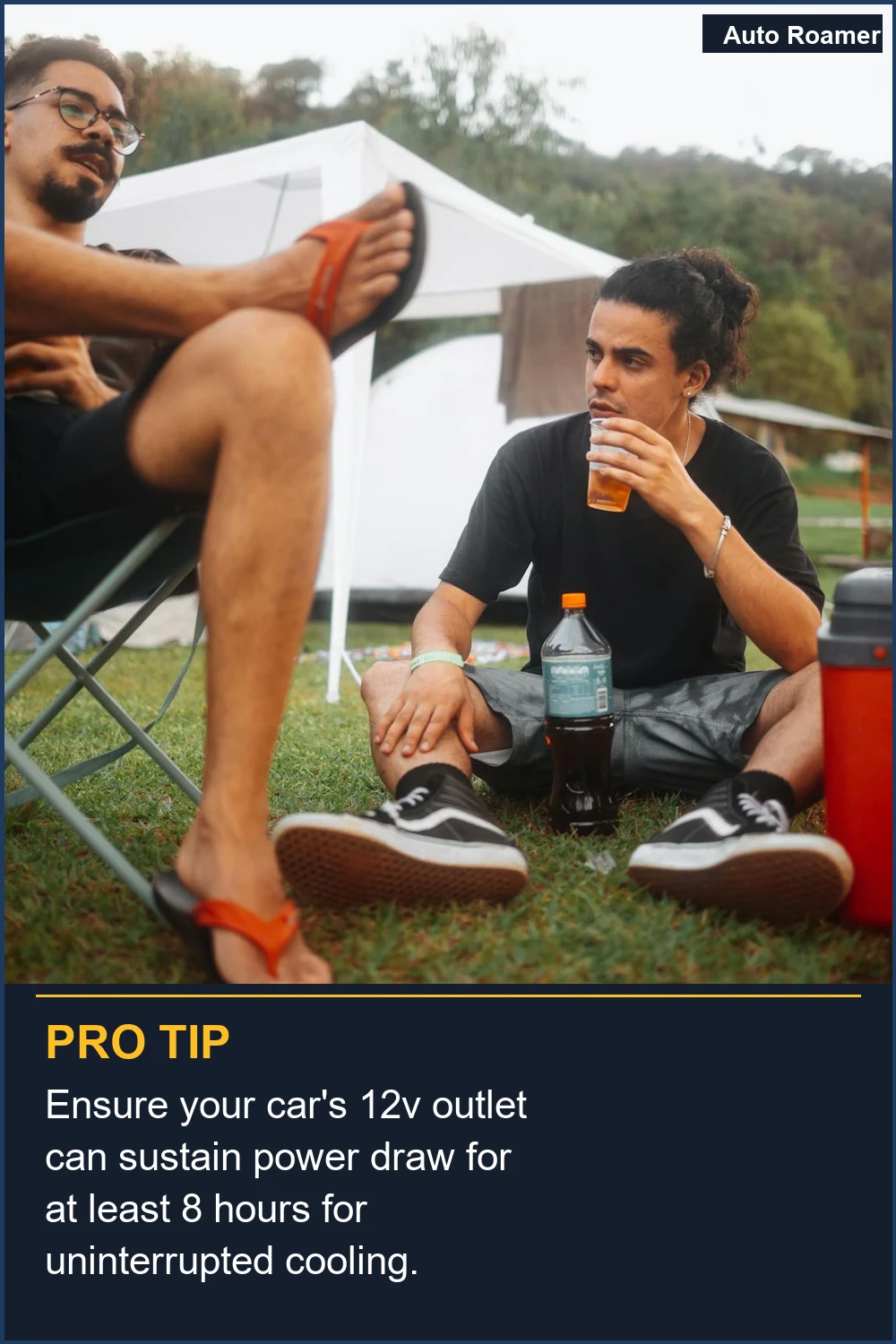 Ensure your car's 12v outlet can sustain power draw for at least 8 hours for uninterrupted cooling.