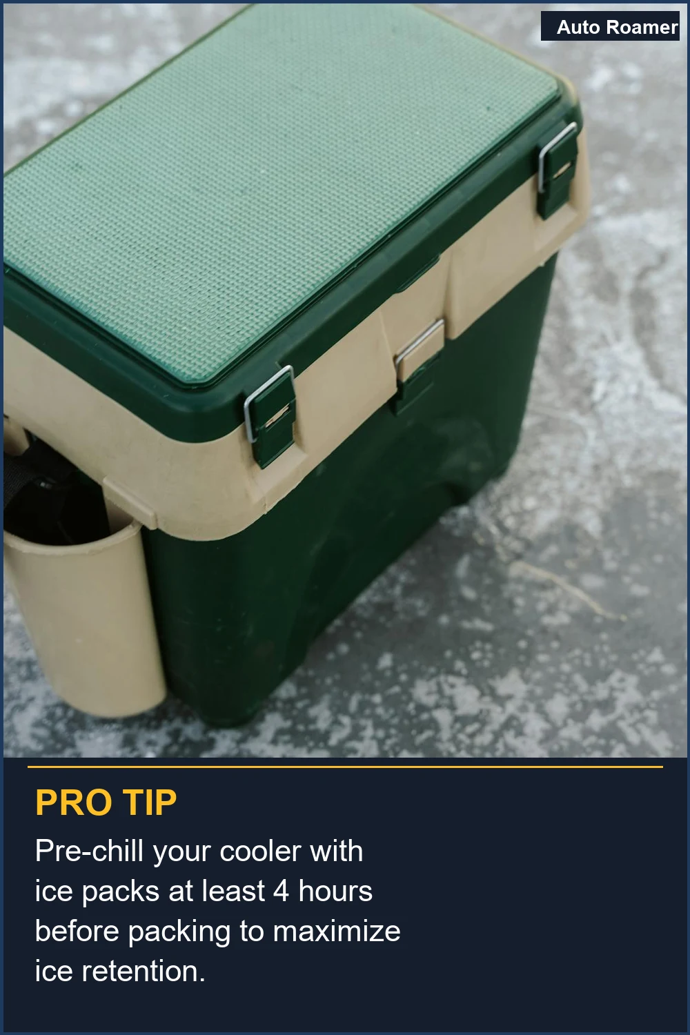 Pre-chill your cooler with ice packs at least 4 hours before packing to maximize ice retention.