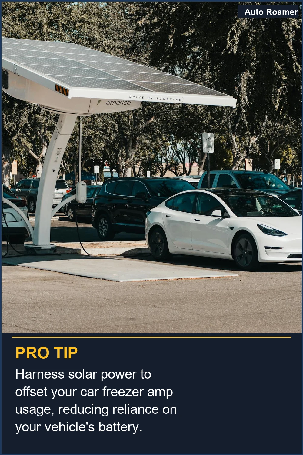 Harness solar power to offset your car freezer amp usage, reducing reliance on your vehicle's battery.