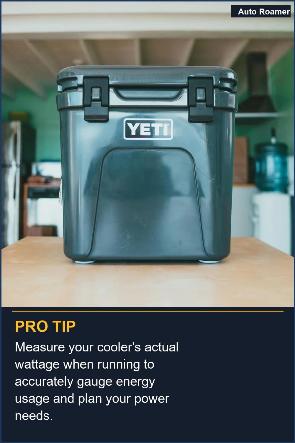Measure your cooler's actual wattage when running to accurately gauge energy usage and plan your power needs.