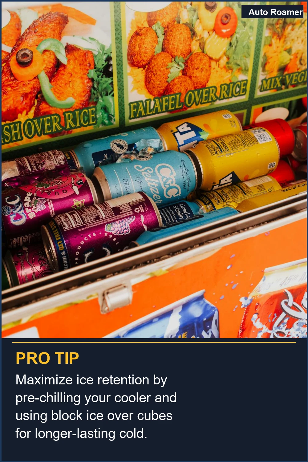 Maximize ice retention by pre-chilling your cooler and using block ice over cubes for longer-lasting cold.