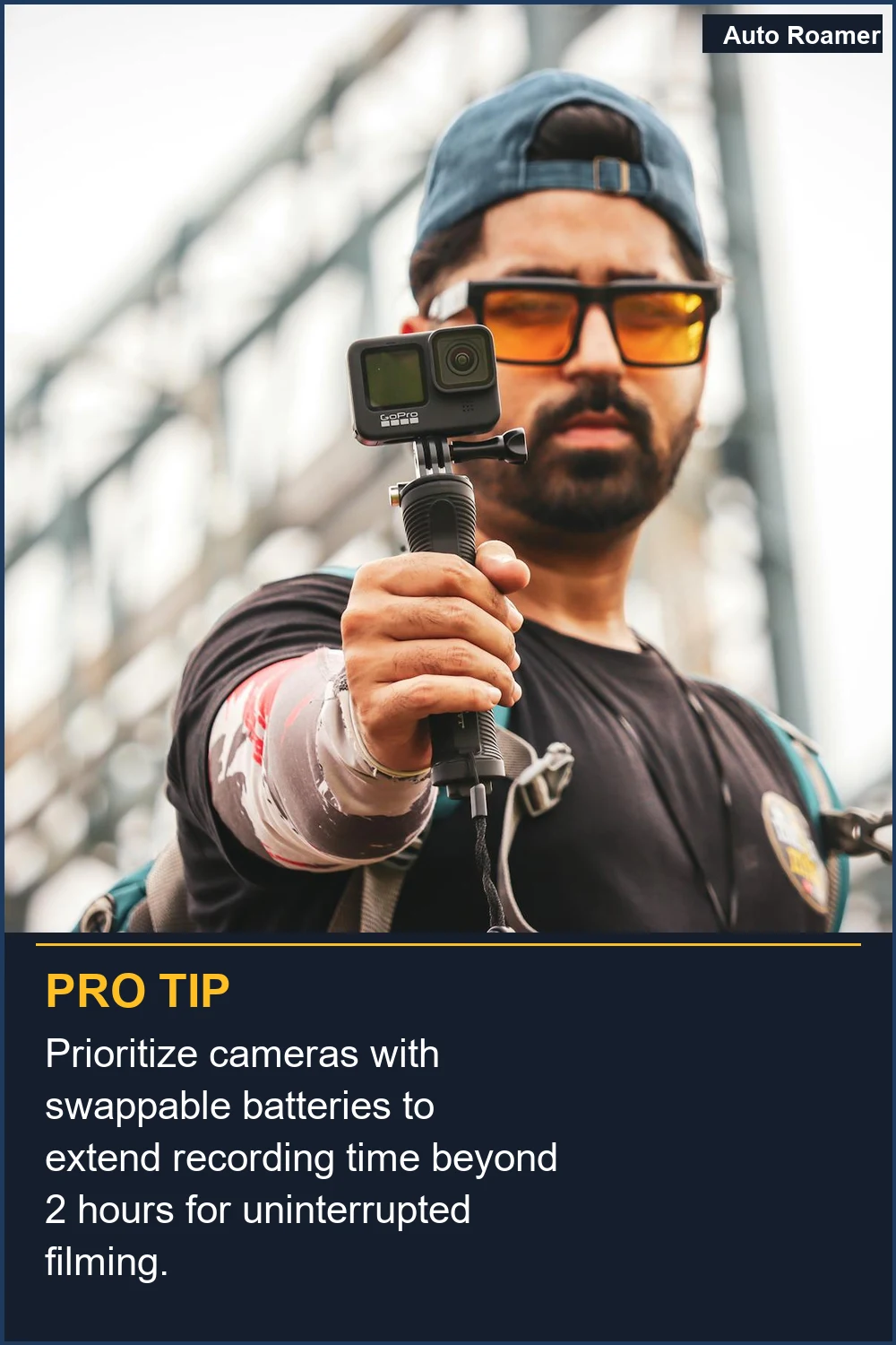 Prioritize cameras with swappable batteries to extend recording time beyond 2 hours for uninterrupted filming.