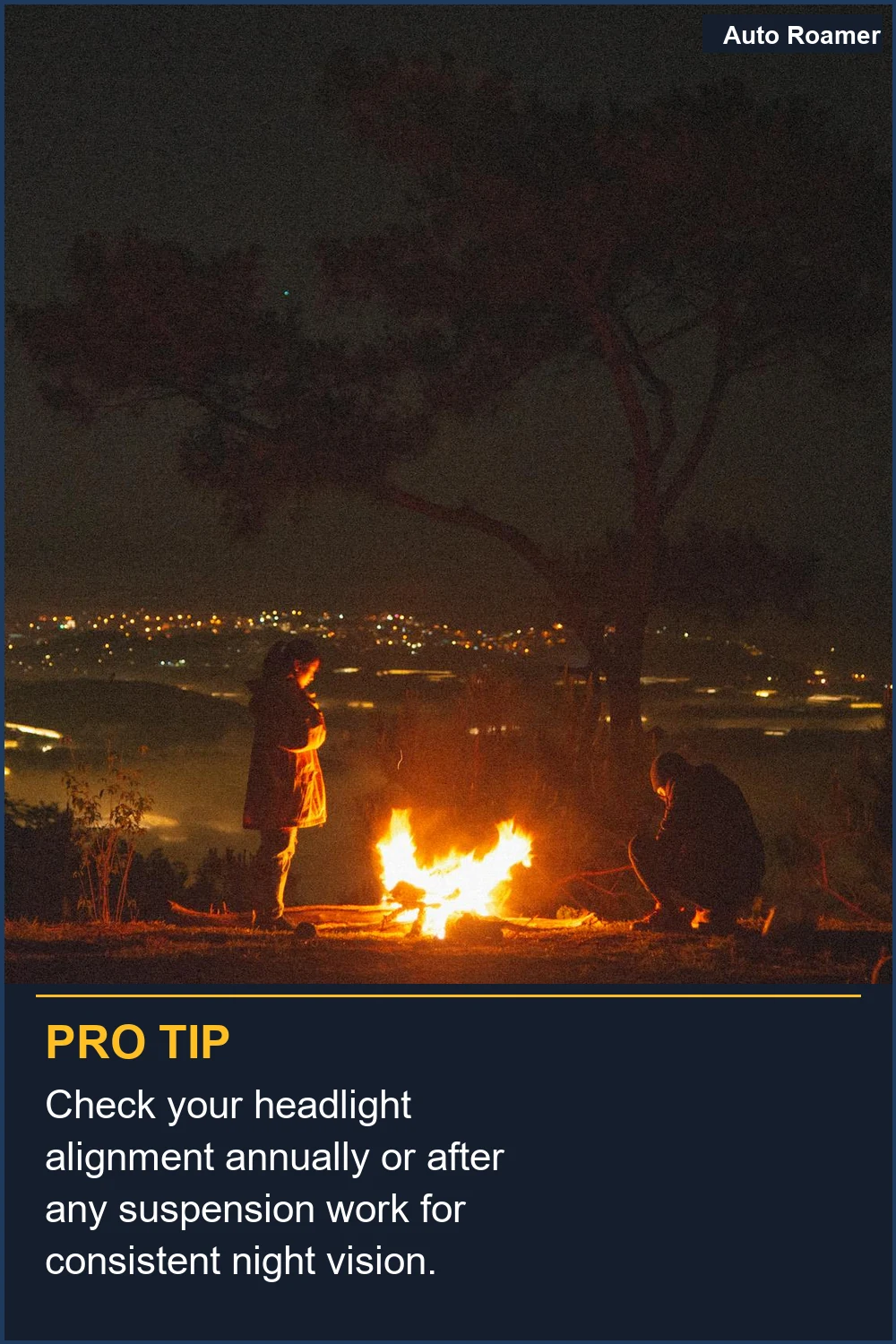 Comprueba la alineación de tus faros anualmente o después de cualquier trabajo de suspensión para una visión nocturna constante.