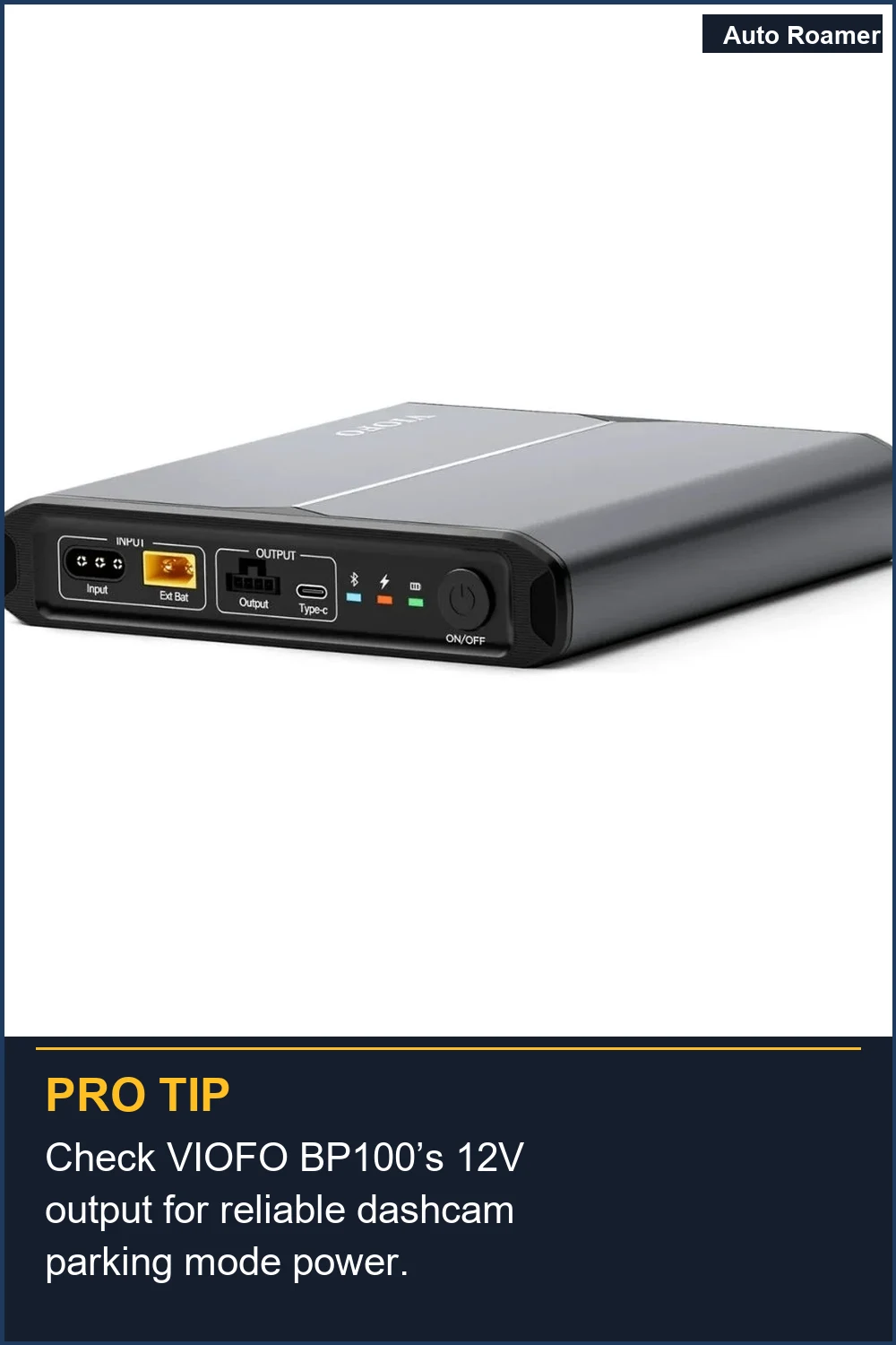 Check VIOFO BP100’s 12V output for reliable dashcam parking mode power.