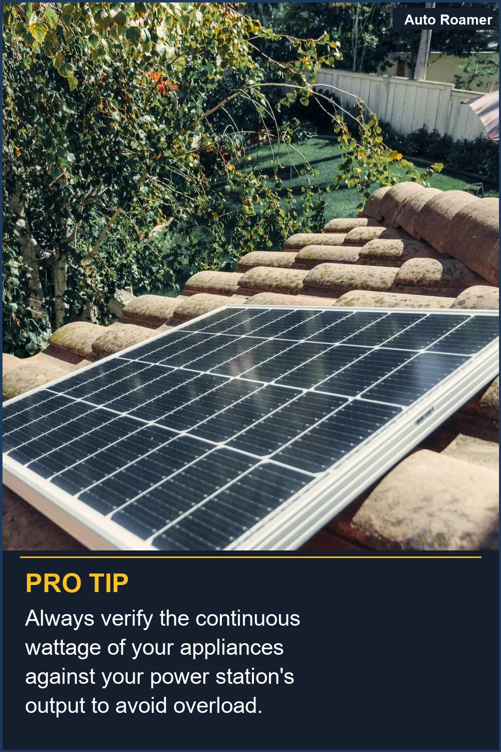 Always verify the continuous wattage of your appliances against your power station's output to avoid overload.