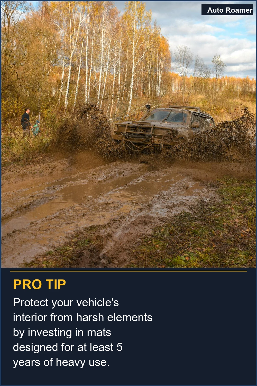 Protect your vehicle's interior from harsh elements by investing in mats designed for at least 5 years of heavy use.