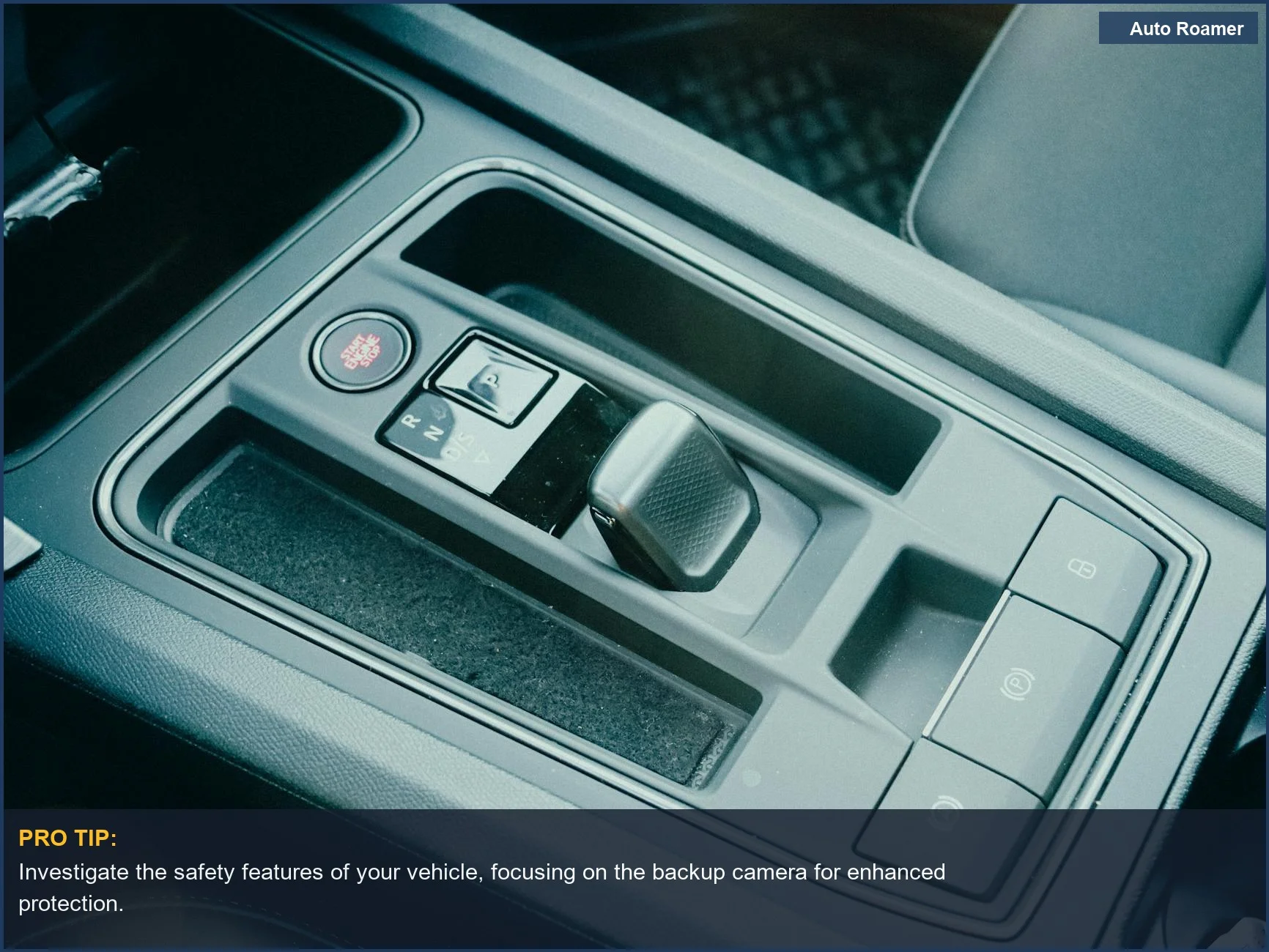 Modern car interior showcasing a gear shift knob with advanced technology.