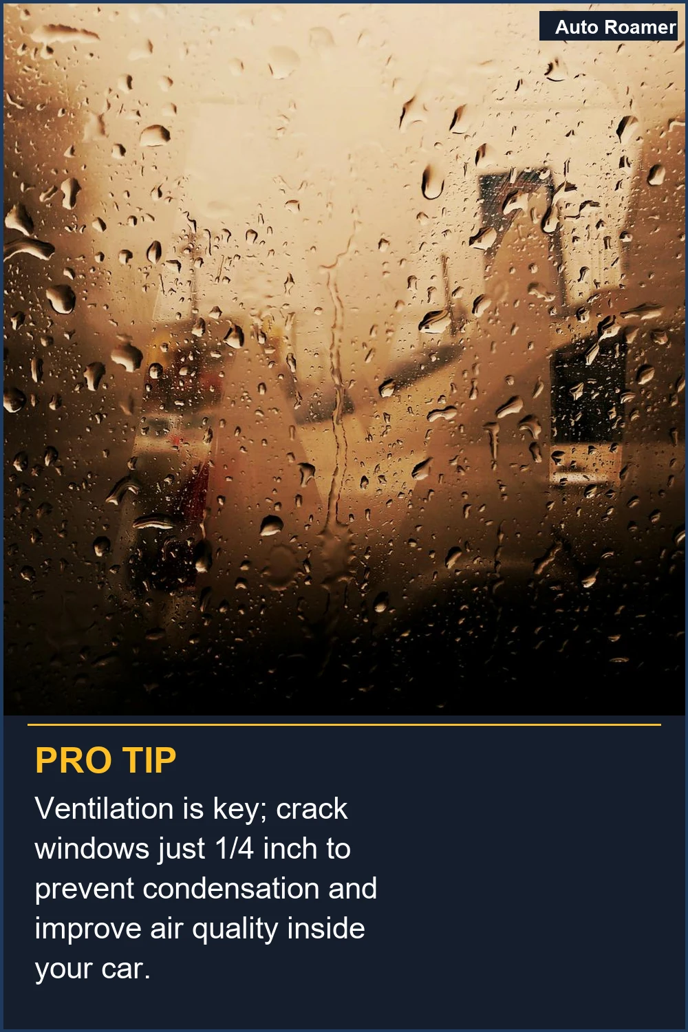 Ventilation is key; crack windows just 1/4 inch to prevent condensation and improve air quality inside your car.