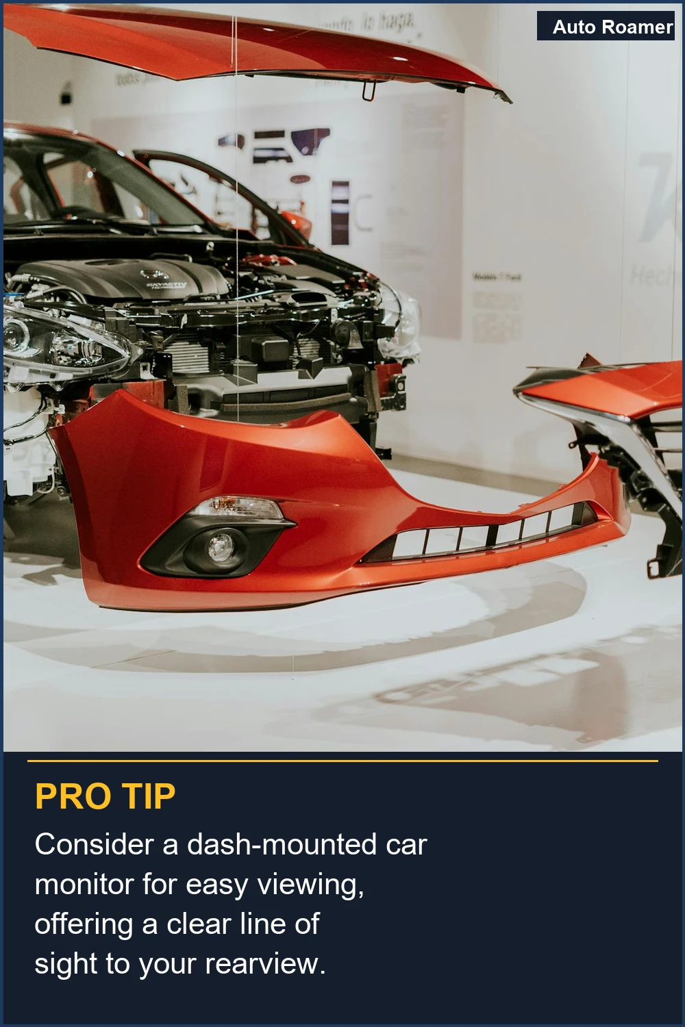 Consider a dash-mounted car monitor for easy viewing, offering a clear line of sight to your rearview.