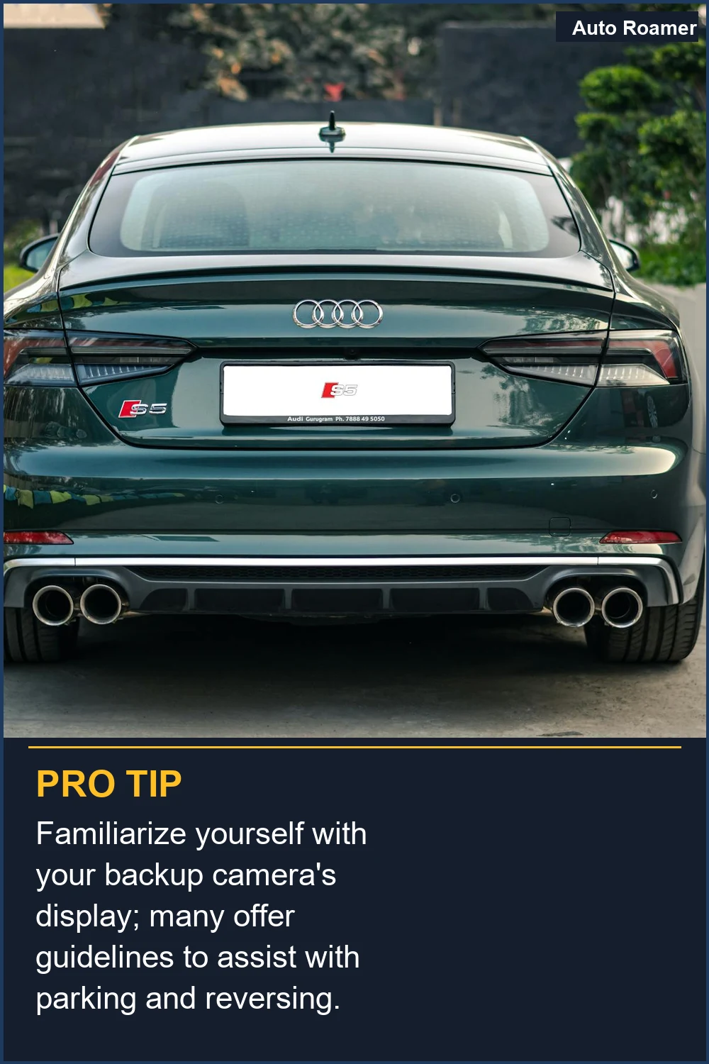 Familiarize yourself with your backup camera's display; many offer guidelines to assist with parking and reversing.