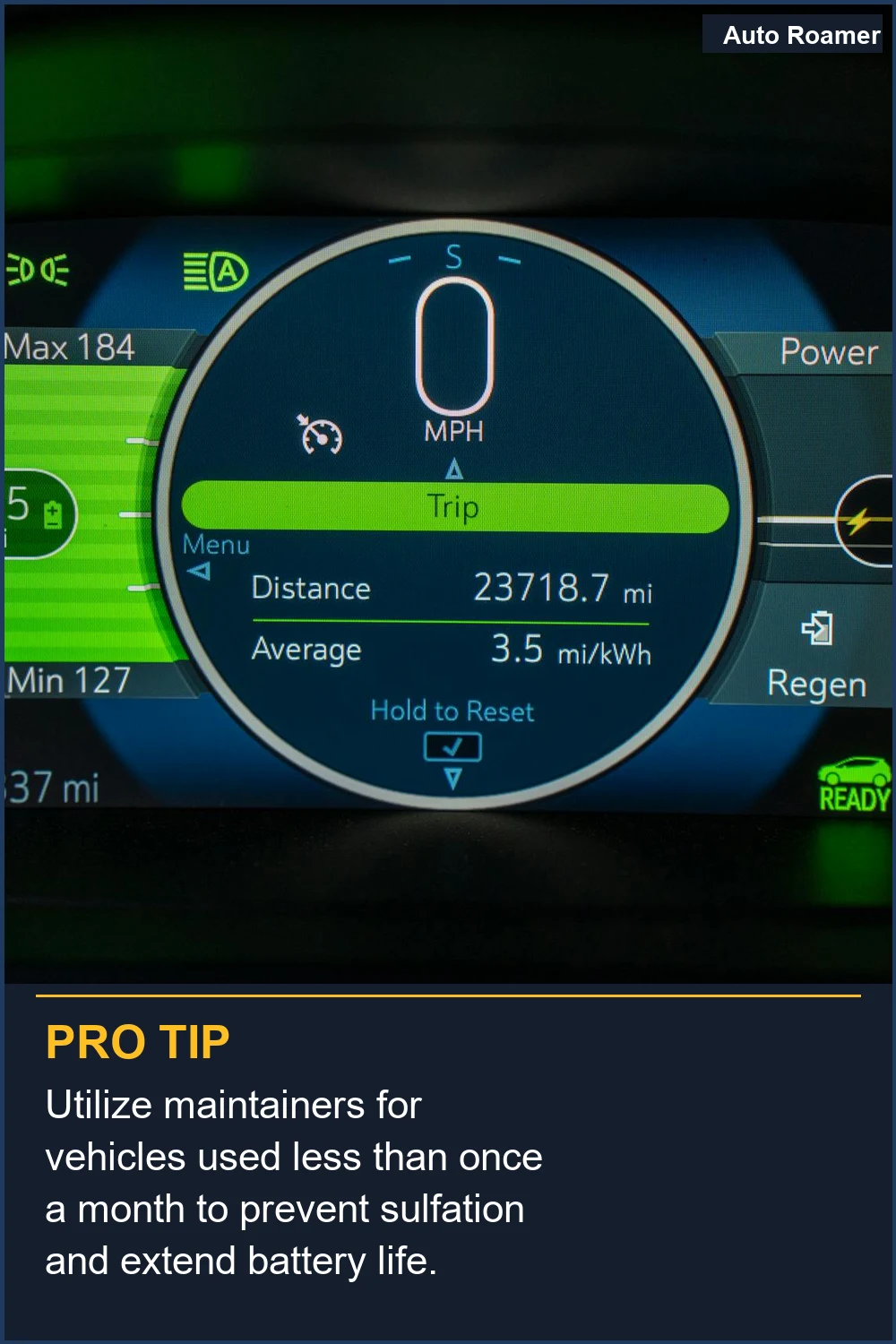Utilize maintainers for vehicles used less than once a month to prevent sulfation and extend battery life.