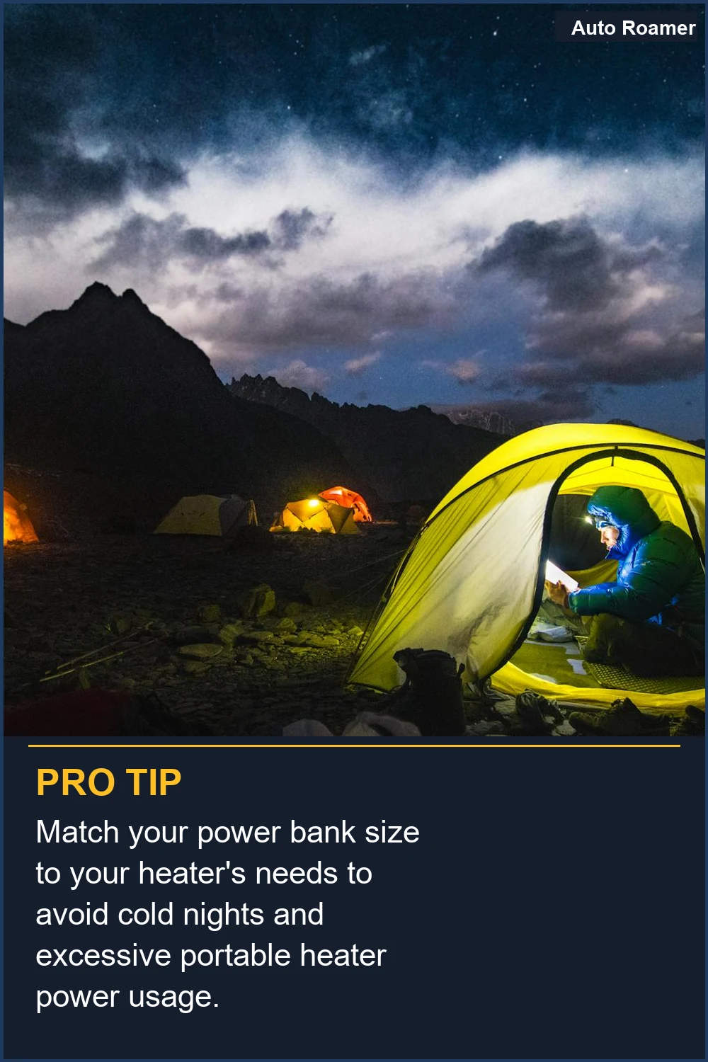 Match your power bank size to your heater's needs to avoid cold nights and excessive portable heater power usage.