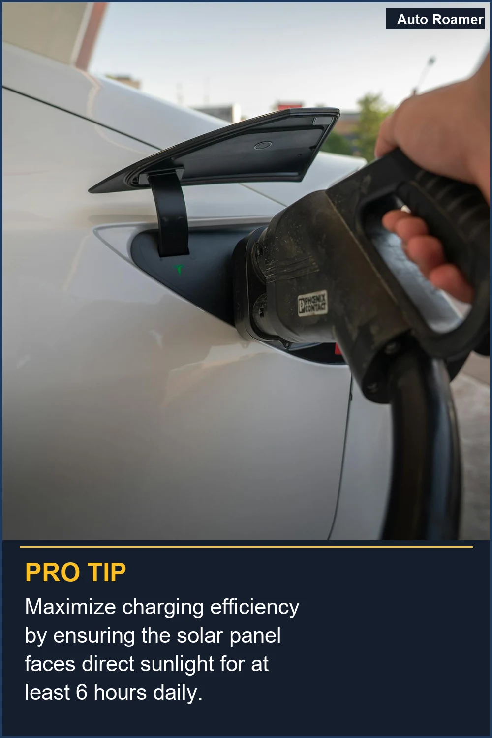 Maximize charging efficiency by ensuring the solar panel faces direct sunlight for at least 6 hours daily.