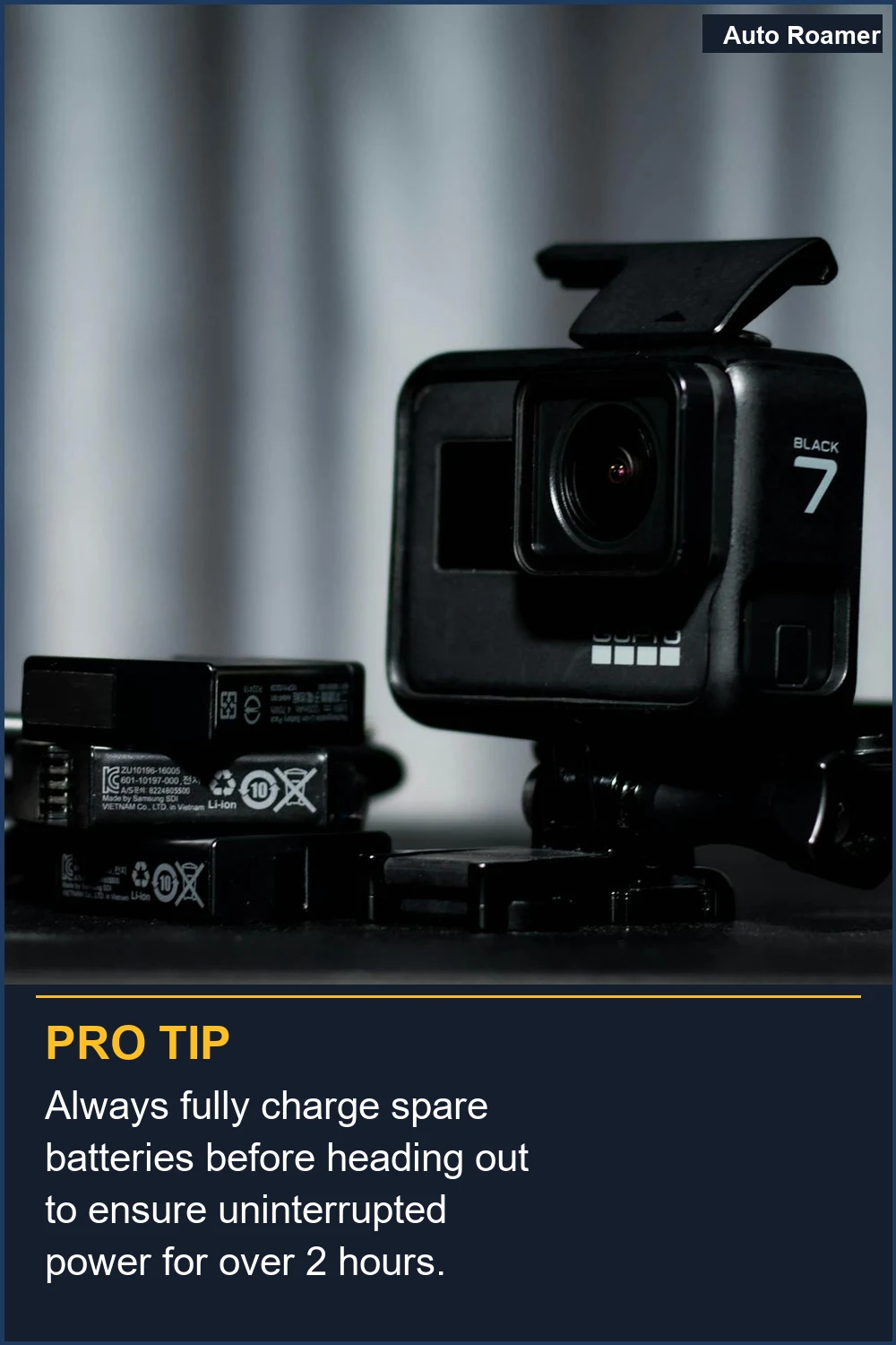 Always fully charge spare batteries before heading out to ensure uninterrupted power for over 2 hours.