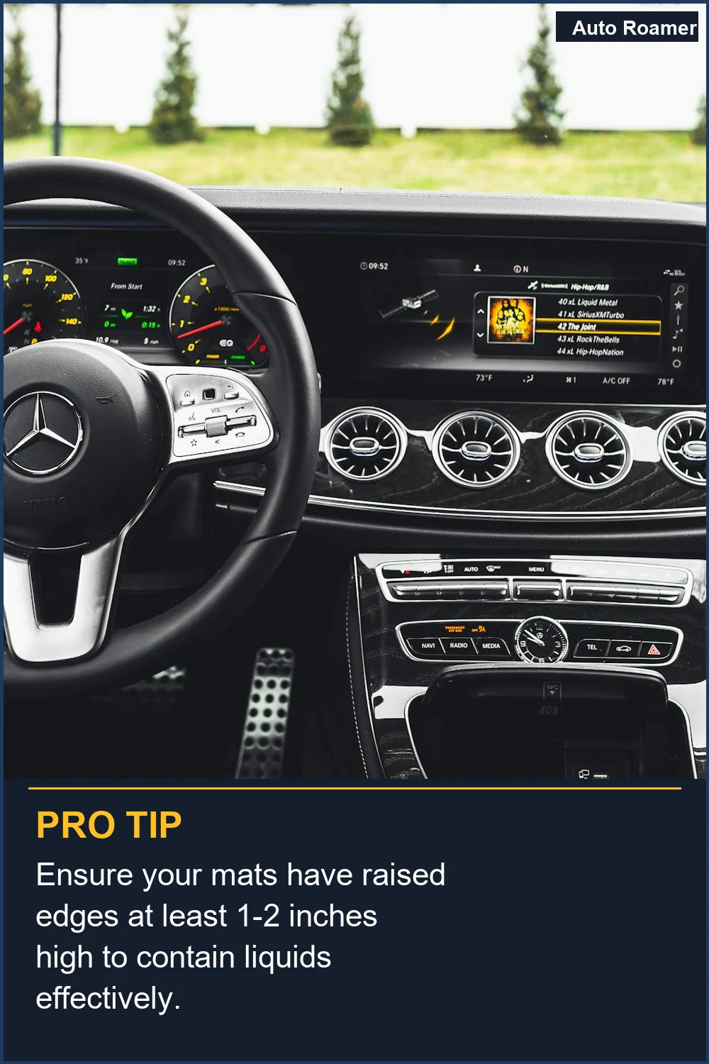 Ensure your mats have raised edges at least 1-2 inches high to contain liquids effectively.