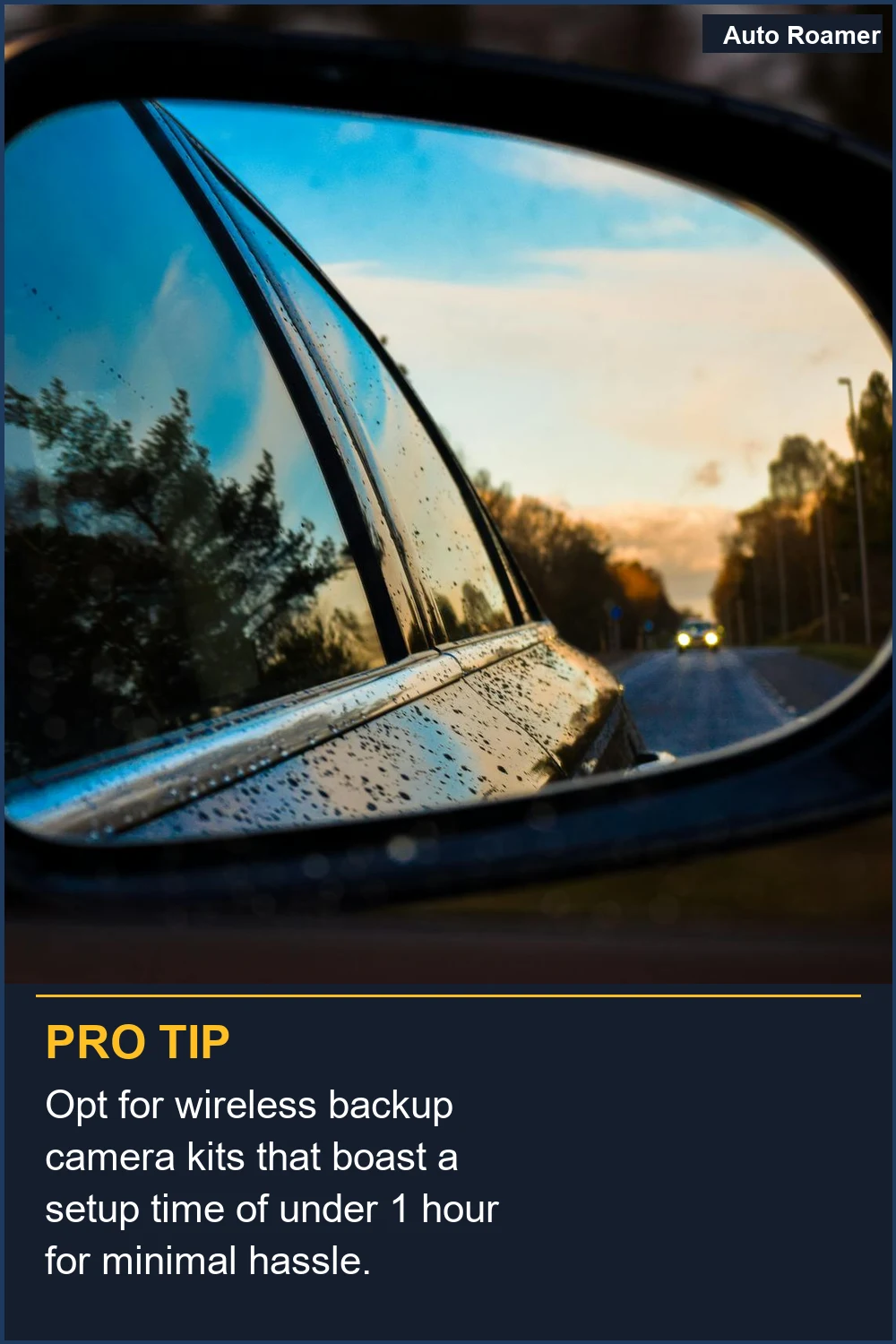 Opt for wireless backup camera kits that boast a setup time of under 1 hour for minimal hassle.