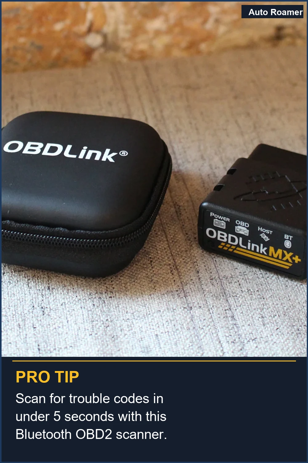 Scan for trouble codes in under 5 seconds with this Bluetooth OBD2 scanner.