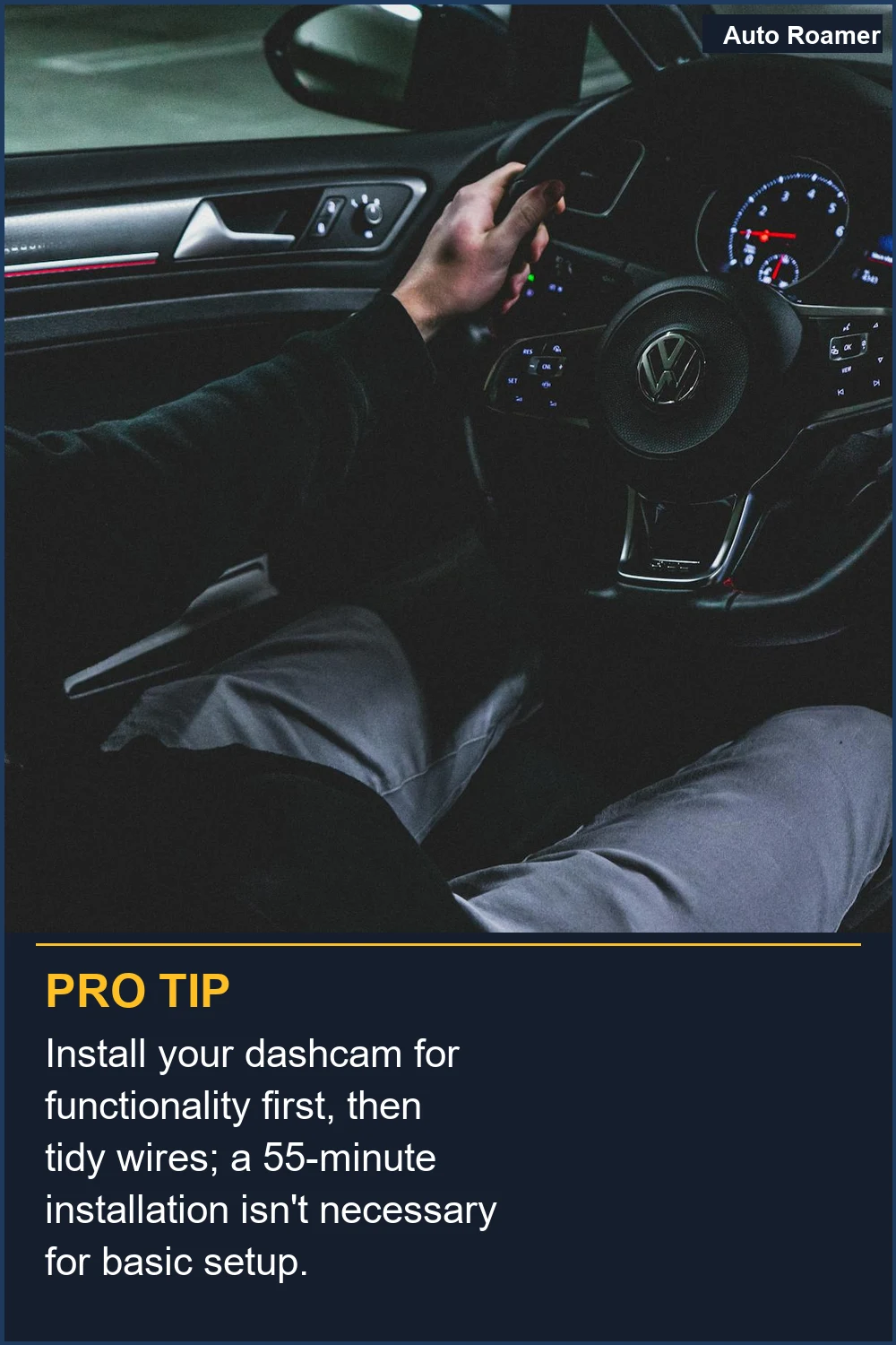 Instala tu dashcam para que funcione primero, luego ordena los cables; una instalación de 55 minutos no es necesaria para una configuración básica.