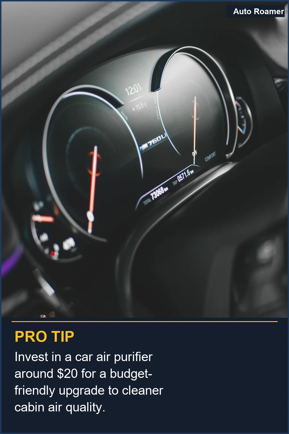 Invest in a car air purifier around $20 for a budget-friendly upgrade to cleaner cabin air quality.