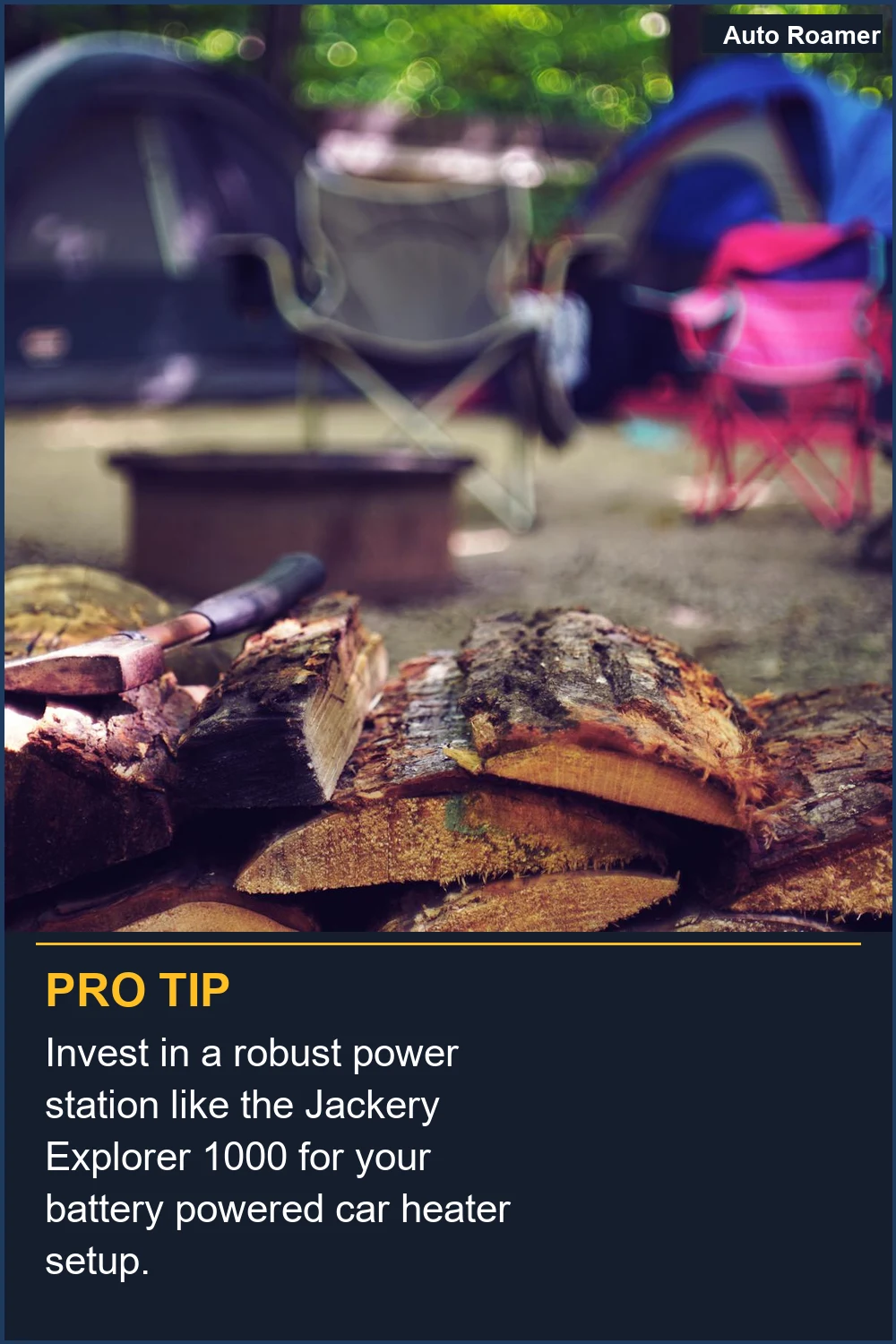 Invest in a robust power station like the Jackery Explorer 1000 for your battery powered car heater setup.