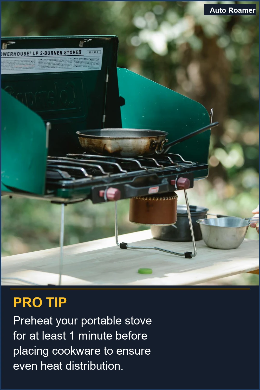 Preheat your portable stove for at least 1 minute before placing cookware to ensure even heat distribution.