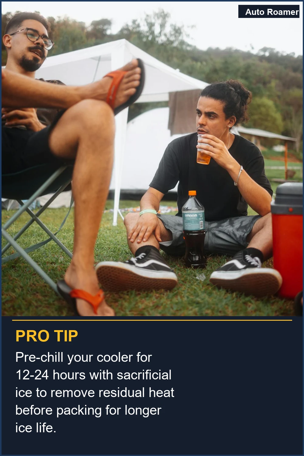 Pre-enfría tu nevera durante 12-24 horas con hielo sacrificial para eliminar el calor residual antes de empacar y prolongar la vida del hielo.