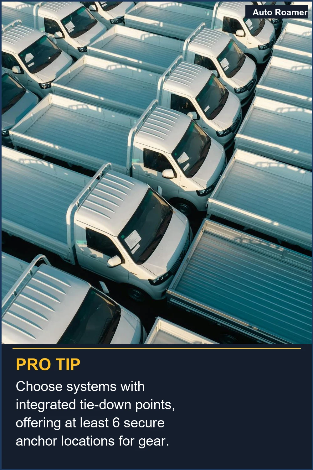 Choose systems with integrated tie-down points, offering at least 6 secure anchor locations for gear.