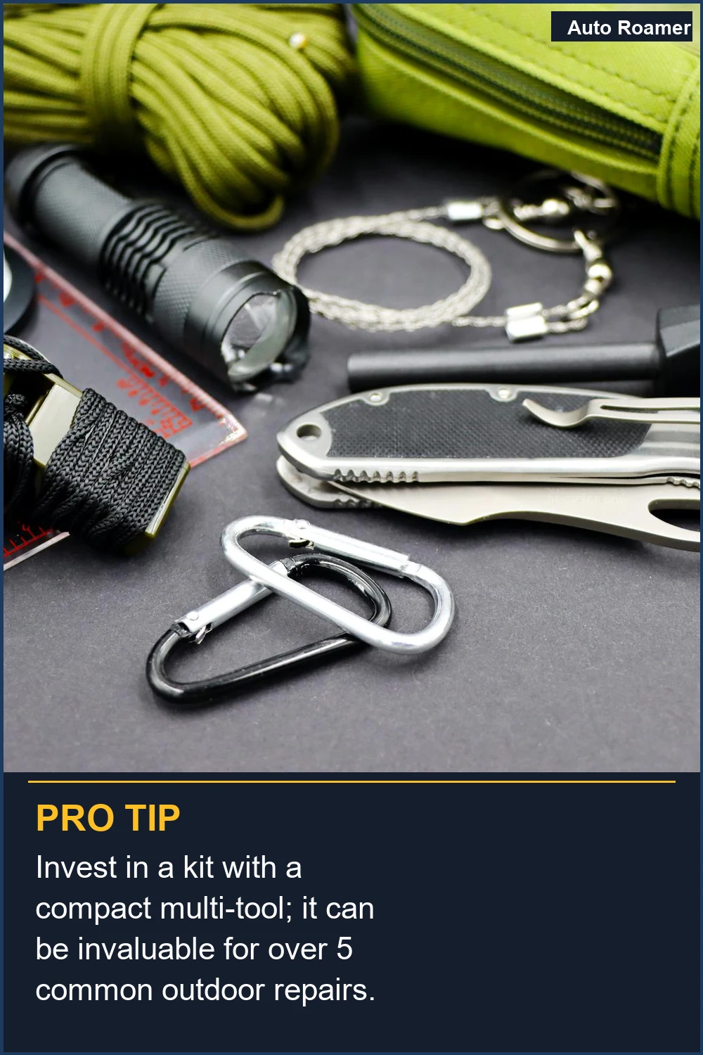 Invest in a kit with a compact multi-tool; it can be invaluable for over 5 common outdoor repairs.