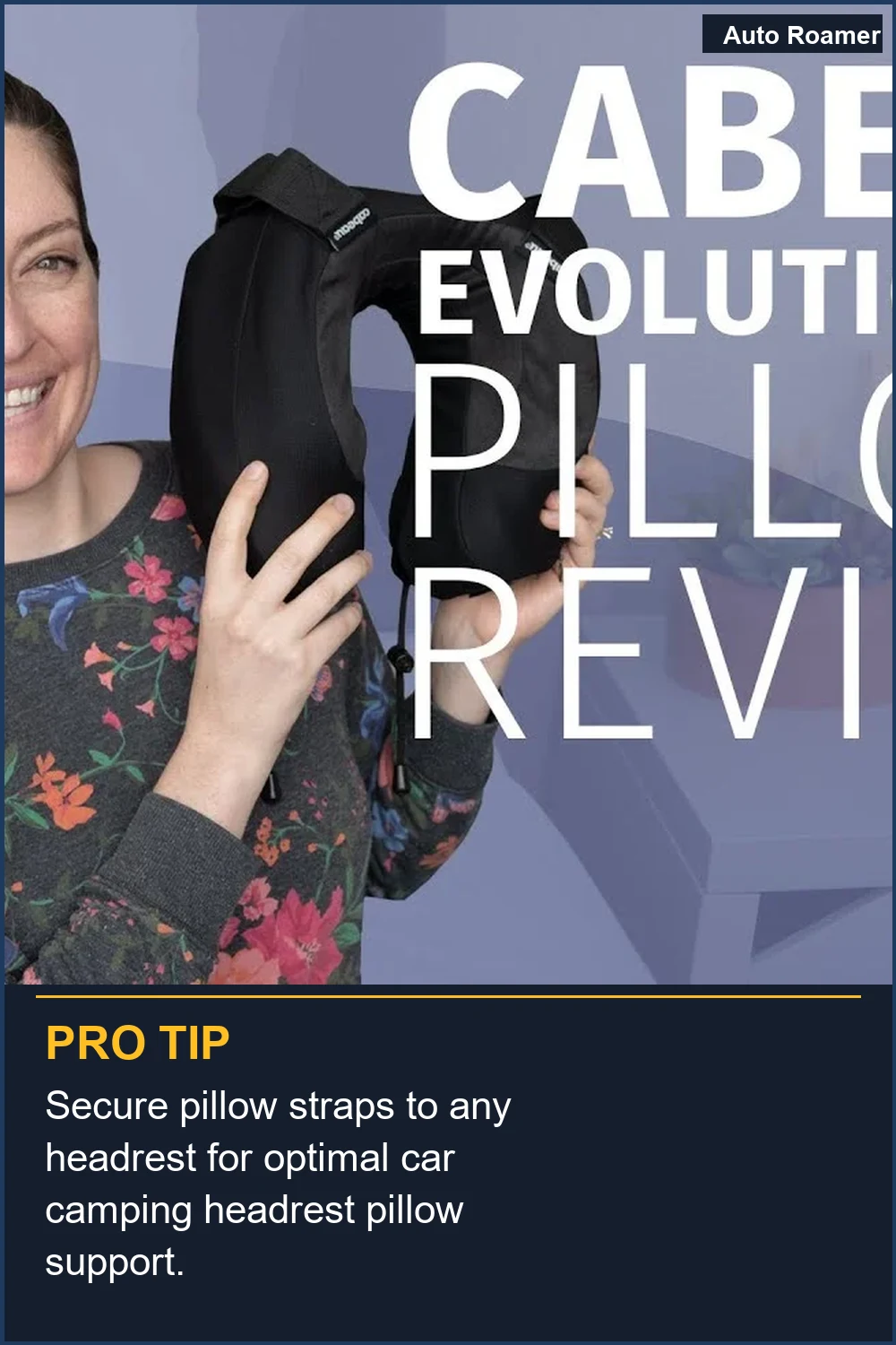 Secure pillow straps to any headrest for optimal car camping headrest pillow support.