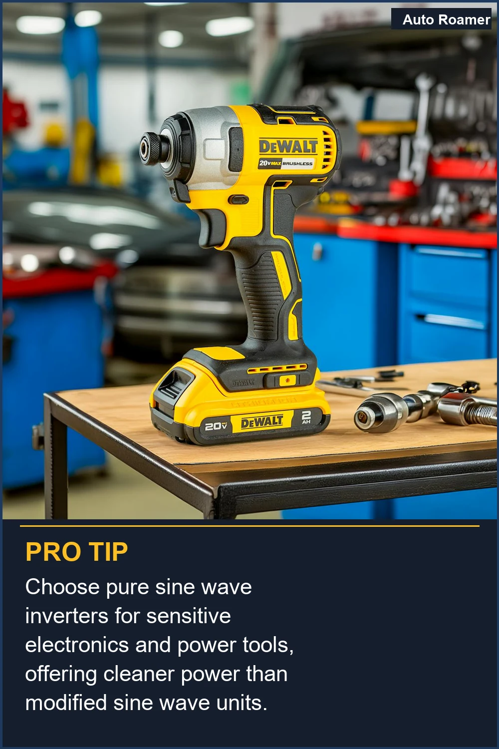 Choose pure sine wave inverters for sensitive electronics and power tools, offering cleaner power than modified sine wave units.