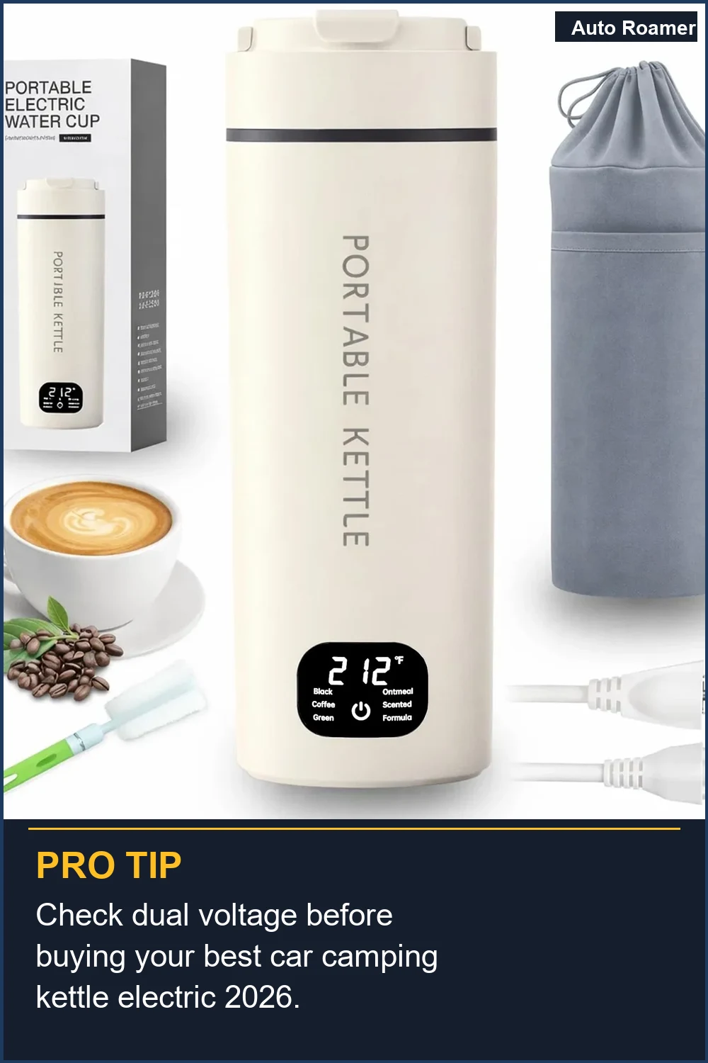 Check dual voltage before buying your best car camping kettle electric 2026.