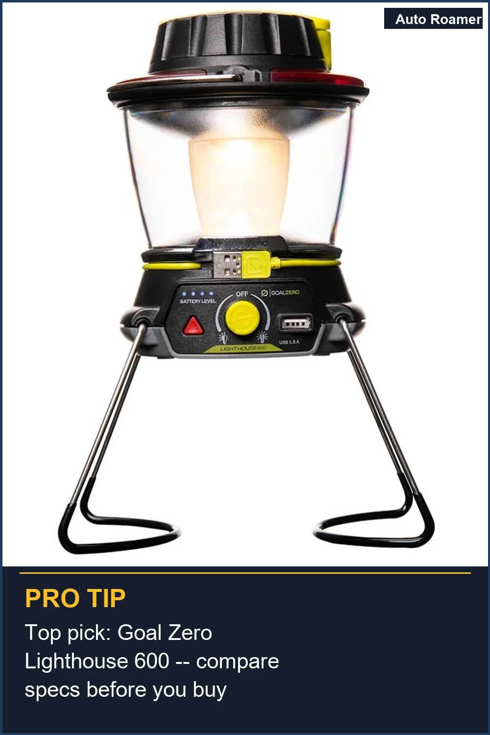 Top pick: Goal Zero Lighthouse 600 -- compare specs before you buy