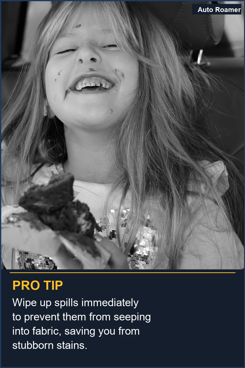 Wipe up spills immediately to prevent them from seeping into fabric, saving you from stubborn stains.